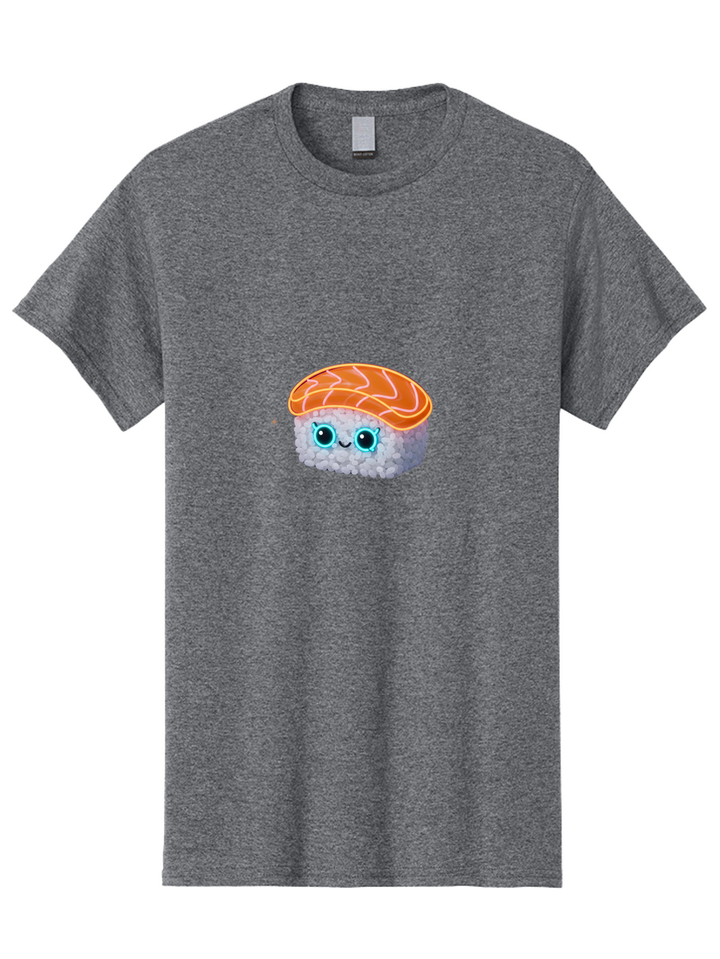 Sushi-1 Men'S Graphic Tee, 100% Cotton, Comfortable Casual Summer Wear, Machine Washable, Cartoon Sushi, Adorable Sushi, Japanese Cuisine, Raw Salmon, Cute Eyes, Smiling Face, Kawaii Food, Sushi Roll, Cute Cartoon, Food Illustration Bad992
