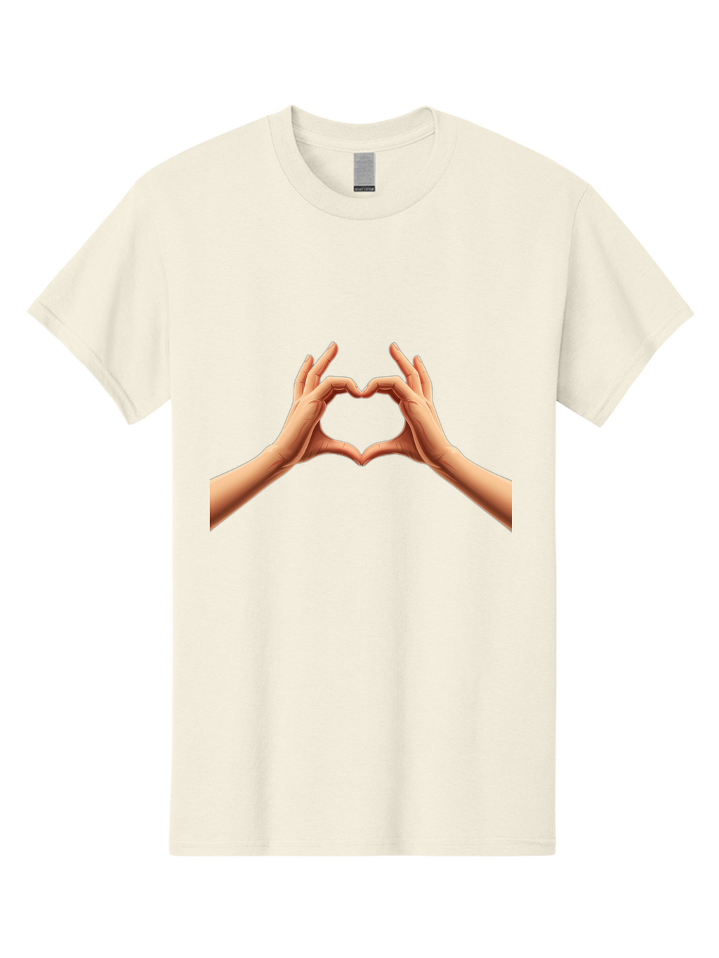 Hands-Forming-Heart Men'S Graphic Tee, 100% Cotton, Comfortable Casual Summer Wear, Machine Washable, Hands Forming A Heart, Love Symbol, Heart Gesture, Affection, Tenderness, Care, Kindness, Charity, Volunteer Work, Donation Bae027