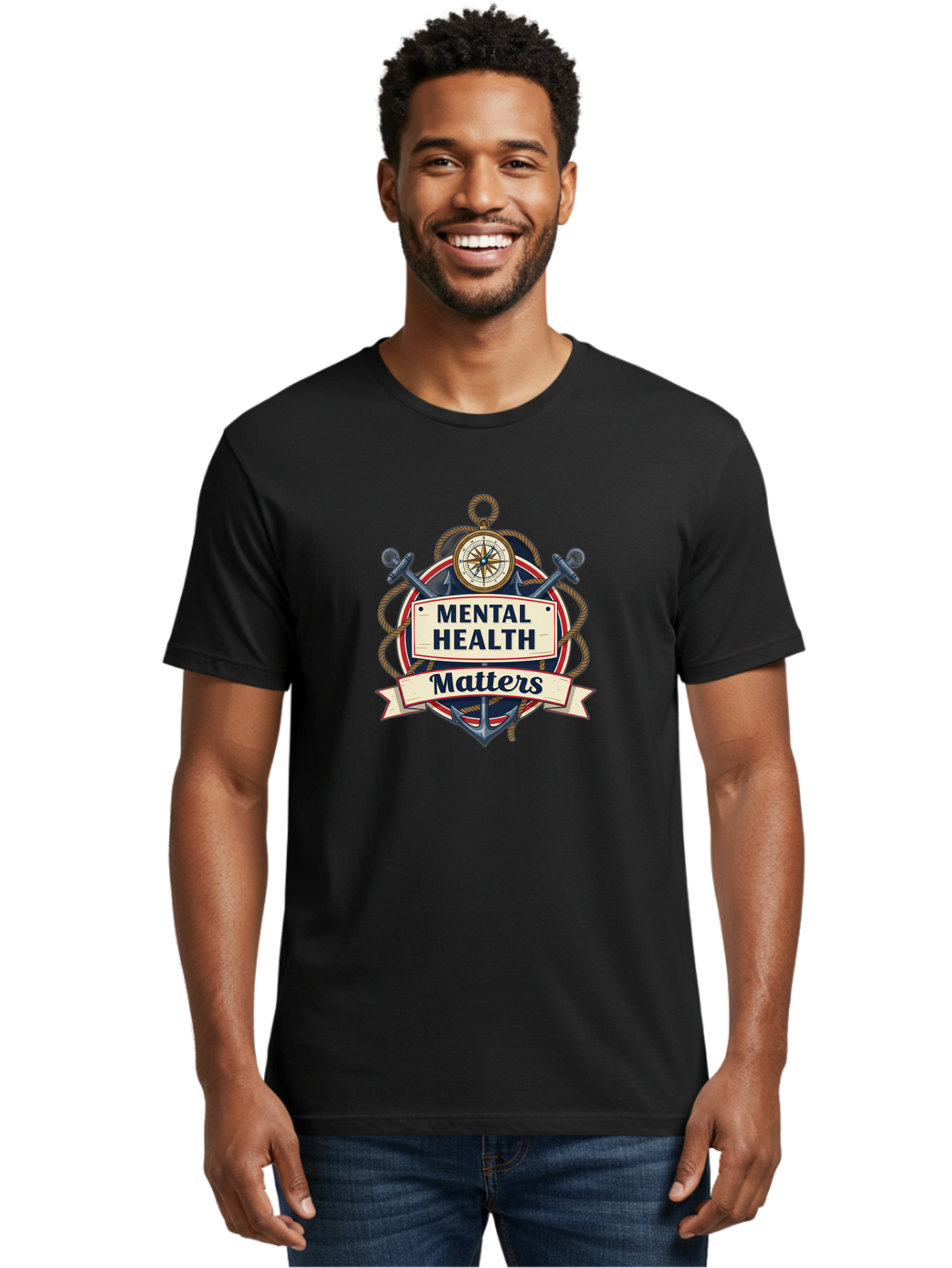 Mental-Health-Matters-3 Men'S Graphic Tee, 100% Cotton, Comfortable Casual Summer Wear, Machine Washable, Mental Health Awareness, Mental Health Matters, Emotional Wellness, Self Care, Mental Health Support, Mental Health Advocacy, Bae068
