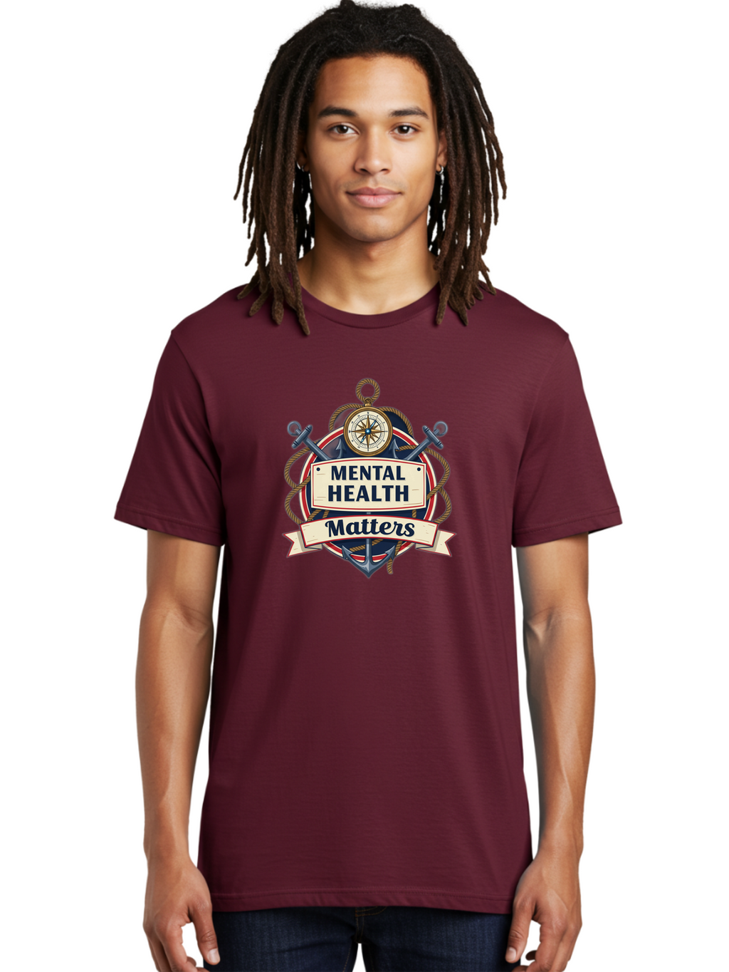 Mental-Health-Matters-3 Men'S Graphic Tee, 100% Cotton, Comfortable Casual Summer Wear, Machine Washable, Mental Health Awareness, Mental Health Matters, Emotional Wellness, Self Care, Mental Health Support, Mental Health Advocacy, Bae068