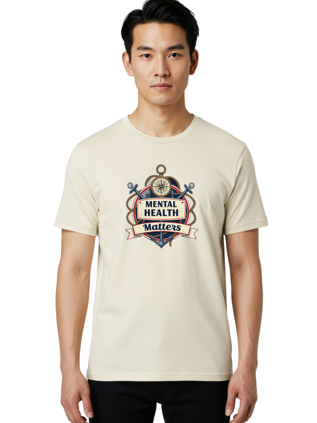 Mental-Health-Matters-3 Men'S Graphic Tee, 100% Cotton, Comfortable Casual Summer Wear, Machine Washable, Mental Health Awareness, Mental Health Matters, Emotional Wellness, Self Care, Mental Health Support, Mental Health Advocacy, Bae068