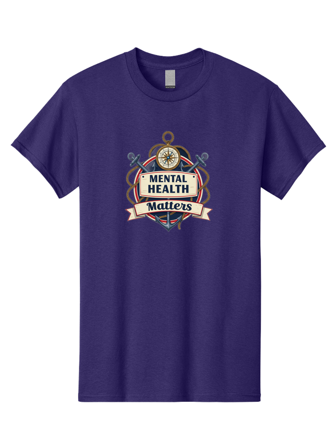 Mental-Health-Matters-3 Men'S Graphic Tee, 100% Cotton, Comfortable Casual Summer Wear, Machine Washable, Mental Health Awareness, Mental Health Matters, Emotional Wellness, Self Care, Mental Health Support, Mental Health Advocacy, Bae068