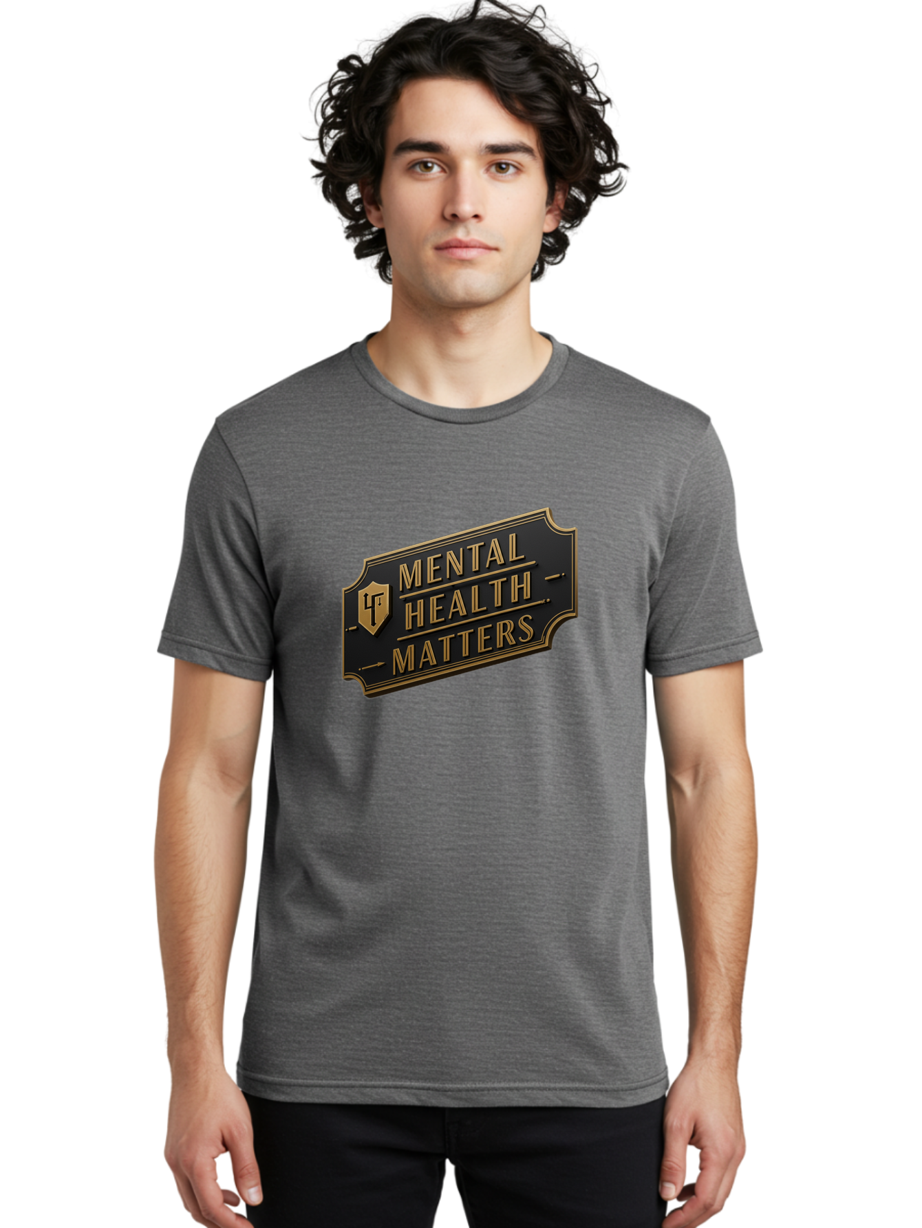 Mental-Health-Matters Men'S Graphic Tee, 100% Cotton, Comfortable Casual Summer Wear, Machine Washable, Mental Health Awareness, Mental Health Matters, Mental Wellness, Self Care, Mental Health Support, Lf Logo, Luxury Branding, Bae071