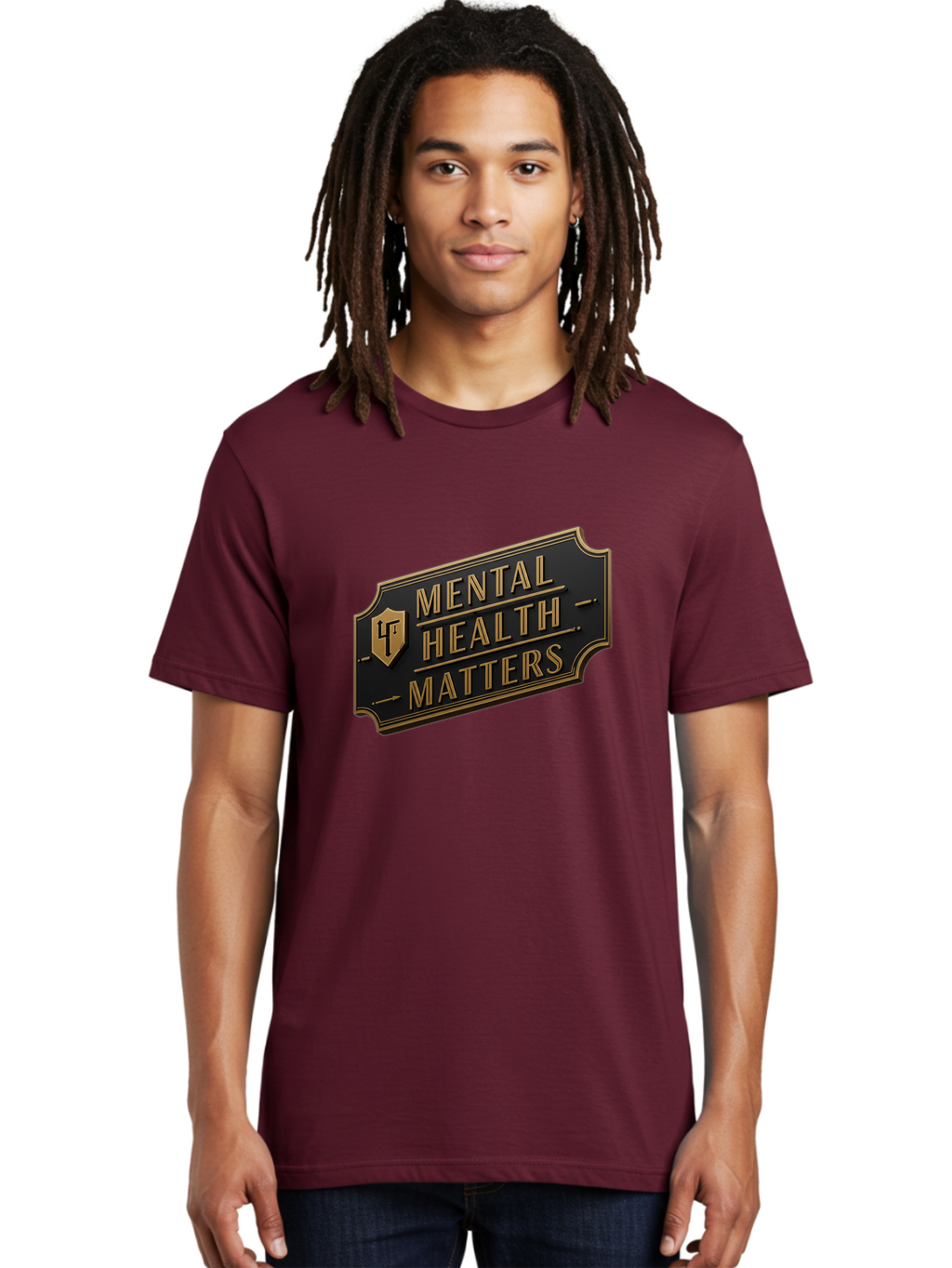 Mental-Health-Matters Men'S Graphic Tee, 100% Cotton, Comfortable Casual Summer Wear, Machine Washable, Mental Health Awareness, Mental Health Matters, Mental Wellness, Self Care, Mental Health Support, Lf Logo, Luxury Branding, Bae071