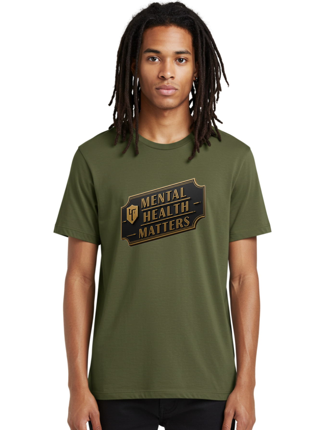 Mental-Health-Matters Men'S Graphic Tee, 100% Cotton, Comfortable Casual Summer Wear, Machine Washable, Mental Health Awareness, Mental Health Matters, Mental Wellness, Self Care, Mental Health Support, Lf Logo, Luxury Branding, Bae071