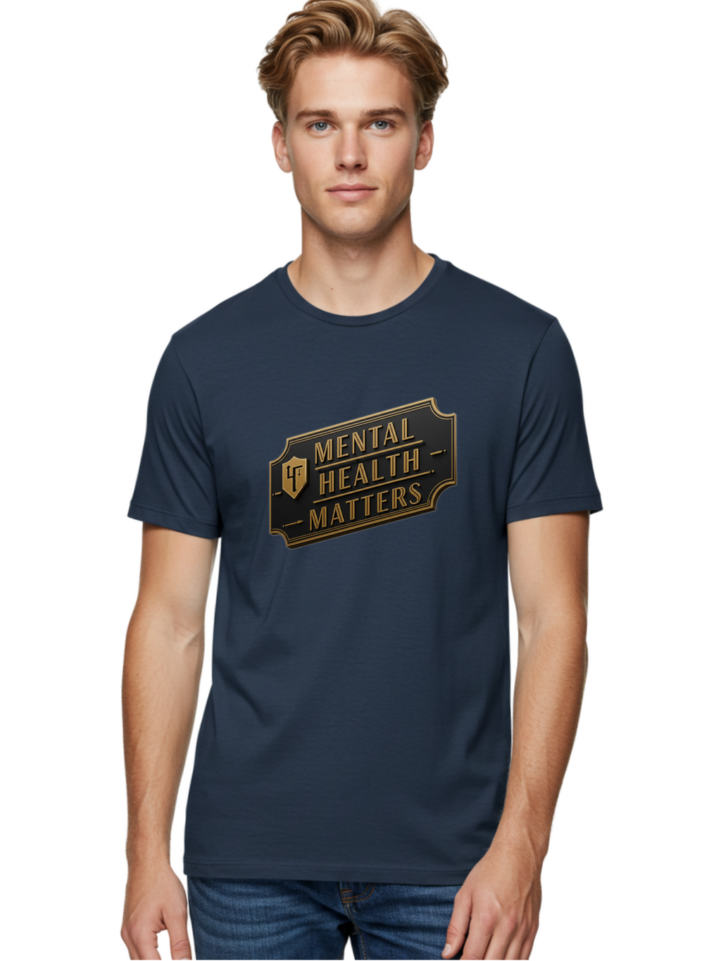 Mental-Health-Matters Men'S Graphic Tee, 100% Cotton, Comfortable Casual Summer Wear, Machine Washable, Mental Health Awareness, Mental Health Matters, Mental Wellness, Self Care, Mental Health Support, Lf Logo, Luxury Branding, Bae071