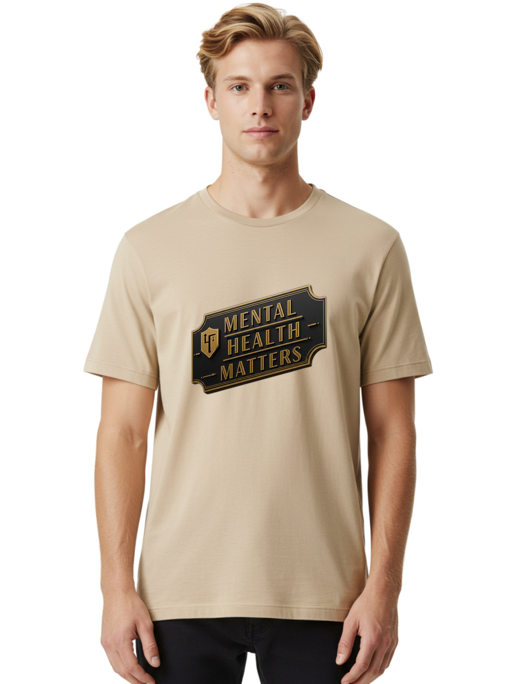 Mental-Health-Matters Men'S Graphic Tee, 100% Cotton, Comfortable Casual Summer Wear, Machine Washable, Mental Health Awareness, Mental Health Matters, Mental Wellness, Self Care, Mental Health Support, Lf Logo, Luxury Branding, Bae071