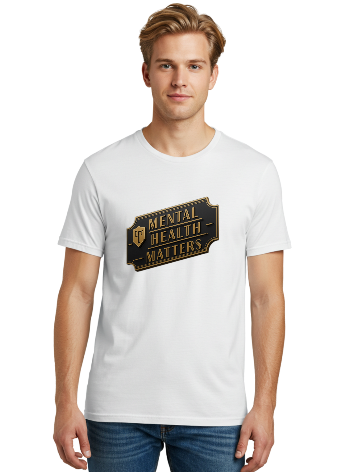 Mental-Health-Matters Men'S Graphic Tee, 100% Cotton, Comfortable Casual Summer Wear, Machine Washable, Mental Health Awareness, Mental Health Matters, Mental Wellness, Self Care, Mental Health Support, Lf Logo, Luxury Branding, Bae071