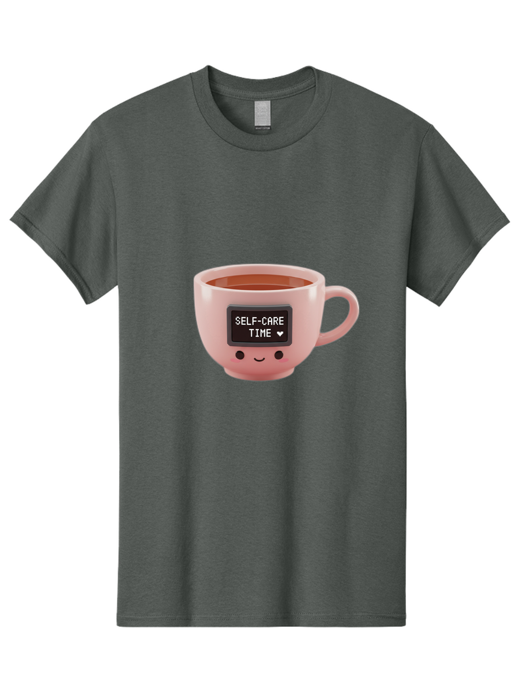 Self-Care-Time-3 Men'S Graphic Tee, 100% Cotton, Comfortable Casual Summer Wear, Machine Washable, Self-Care, Coffee Time, Wellness, Relaxation, Mental Health, Positive Vibes, Soothing Moments, Calmness, Mindfulness Bae084