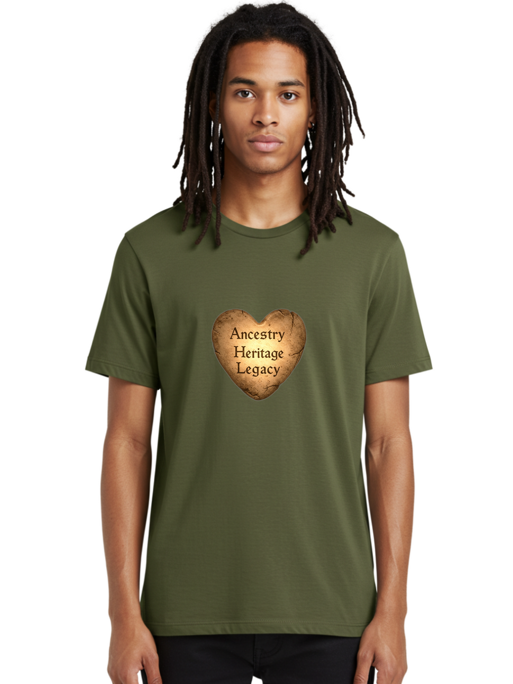Ancestry-Heritage-Legacy Men'S Graphic Tee, 100% Cotton, Comfortable Casual Summer Wear, Machine Washable, Heartfelt Connection, Family History, Cultural Heritage, Ancestral Roots, Legacy Love, Genealogy Research, Family Tree, Bae112