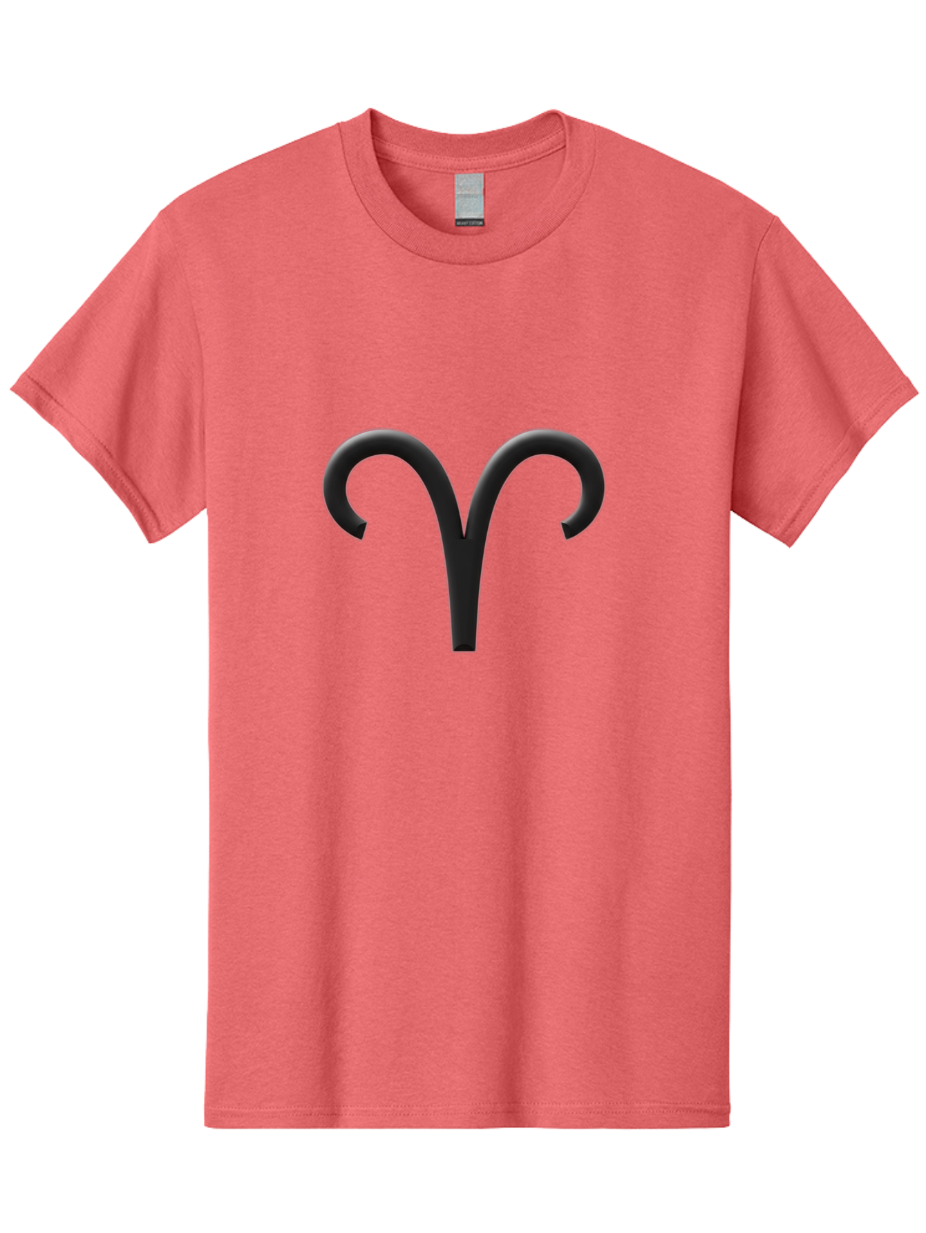 Aries-Symbol Men'S Graphic Tee, 100% Cotton, Comfortable Casual Summer Wear, Machine Washable, Aries Zodiac Sign, Astrological Symbol, Ram Horns, Horoscope, Astrology, Black Icon, Symbol Design, Mystical Sign Bae116