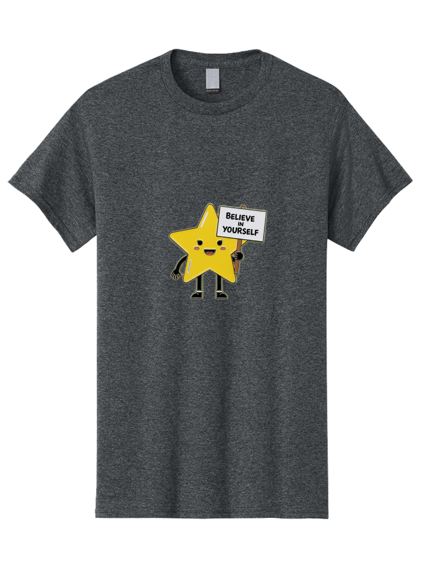 Believe-In-Yourself-5 Men'S Graphic Tee, 100% Cotton, Comfortable Casual Summer Wear, Machine Washable, Motivational Star, Believe In Yourself, Positivity, Inspiration, Confidence, Empowerment, Self-Love, Encouragement, Motivational Quotes, Bae131
