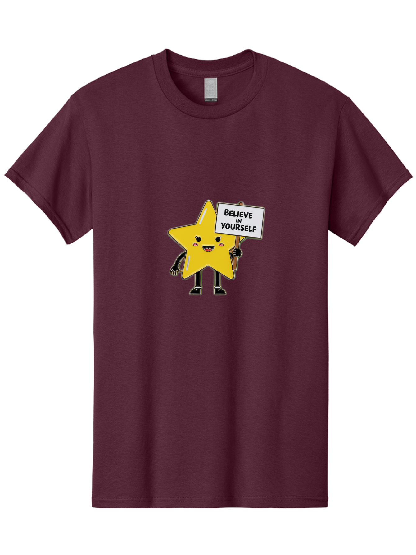 Believe-In-Yourself-5 Men'S Graphic Tee, 100% Cotton, Comfortable Casual Summer Wear, Machine Washable, Motivational Star, Believe In Yourself, Positivity, Inspiration, Confidence, Empowerment, Self-Love, Encouragement, Motivational Quotes, Bae131