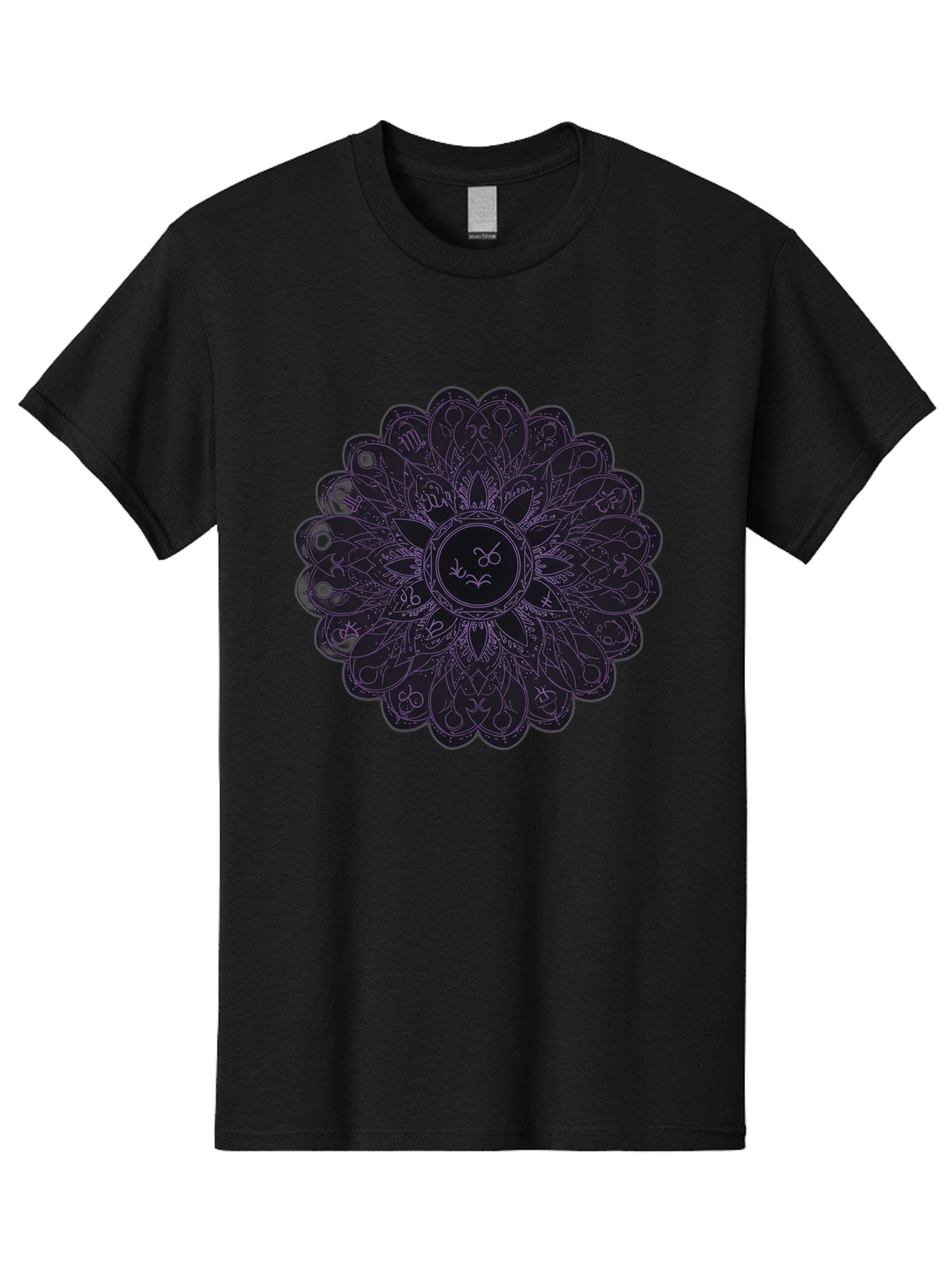 Cancer-Astrology-Symbol-Mandala Men'S Graphic Tee, 100% Cotton, Comfortable Casual Summer Wear, Machine Washable, Zodiac Mandala, Cancer Symbol, Intricate Design, Astrology Art, Mystical Patterns, Symbolic Representation, Cancer Horoscope Bae142