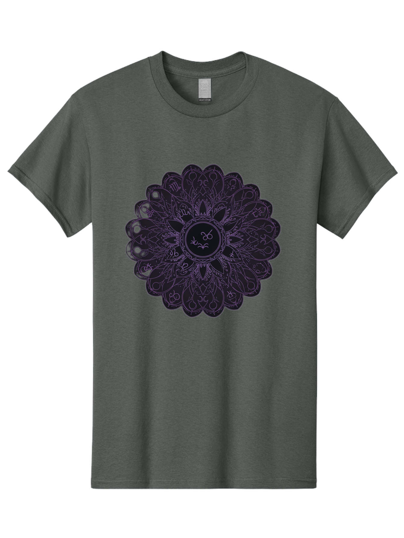 Cancer-Astrology-Symbol-Mandala Men'S Graphic Tee, 100% Cotton, Comfortable Casual Summer Wear, Machine Washable, Zodiac Mandala, Cancer Symbol, Intricate Design, Astrology Art, Mystical Patterns, Symbolic Representation, Cancer Horoscope Bae142