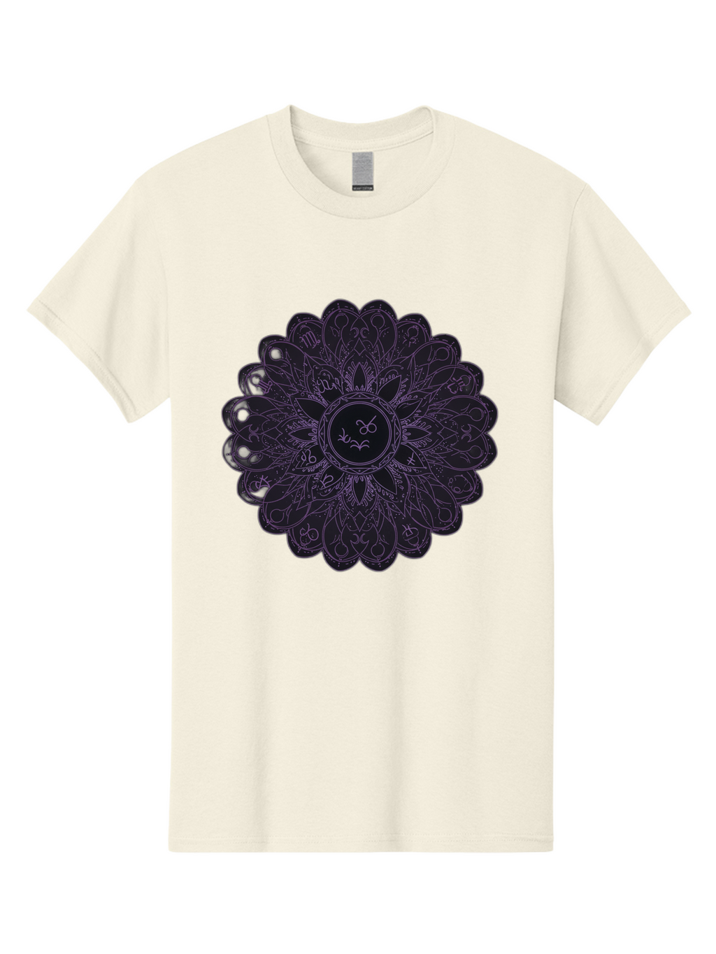 Cancer-Astrology-Symbol-Mandala Men'S Graphic Tee, 100% Cotton, Comfortable Casual Summer Wear, Machine Washable, Zodiac Mandala, Cancer Symbol, Intricate Design, Astrology Art, Mystical Patterns, Symbolic Representation, Cancer Horoscope Bae142