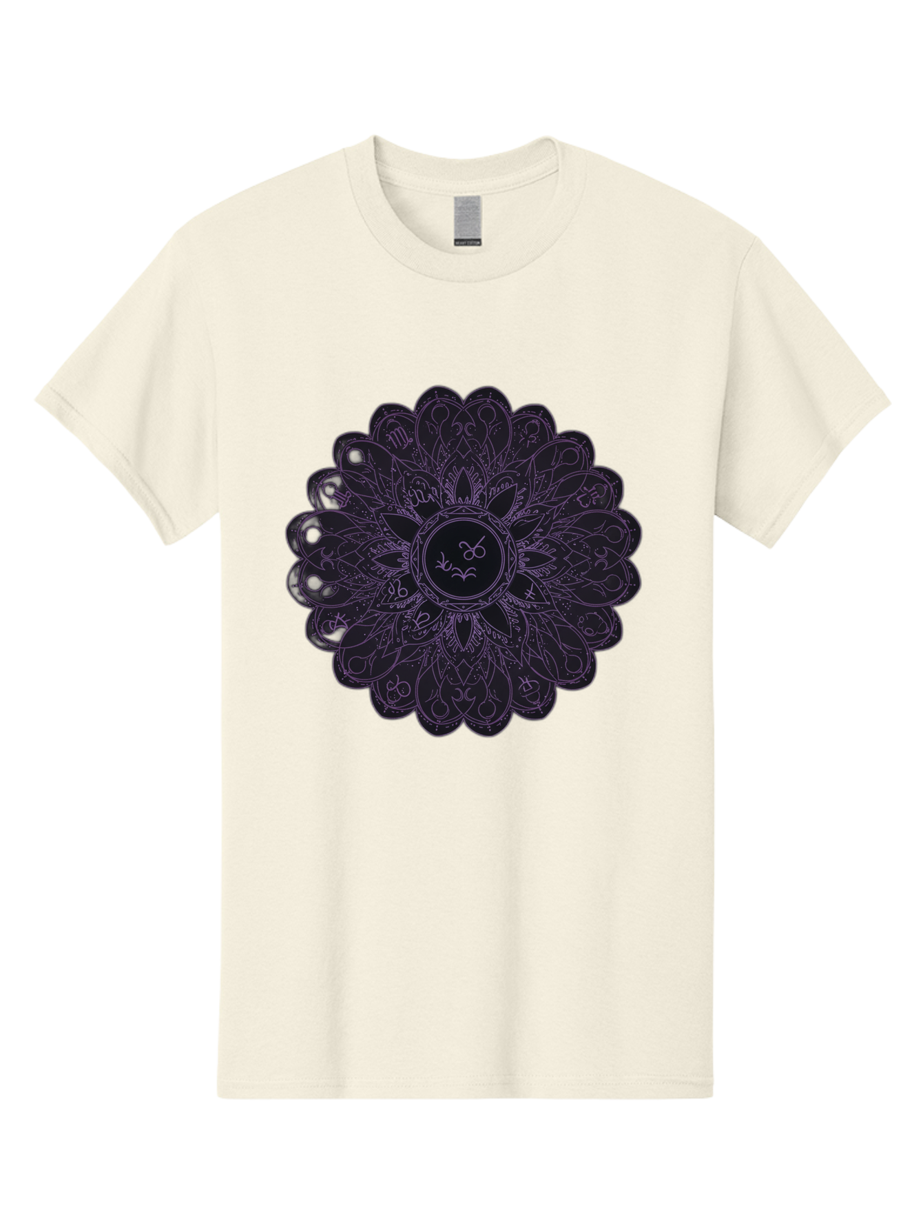 Cancer-Astrology-Symbol-Mandala Men'S Graphic Tee, 100% Cotton, Comfortable Casual Summer Wear, Machine Washable, Zodiac Mandala, Cancer Symbol, Intricate Design, Astrology Art, Mystical Patterns, Symbolic Representation, Cancer Horoscope Bae142