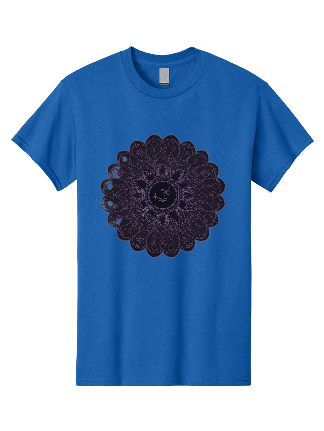 Cancer-Astrology-Symbol-Mandala Men'S Graphic Tee, 100% Cotton, Comfortable Casual Summer Wear, Machine Washable, Zodiac Mandala, Cancer Symbol, Intricate Design, Astrology Art, Mystical Patterns, Symbolic Representation, Cancer Horoscope Bae142
