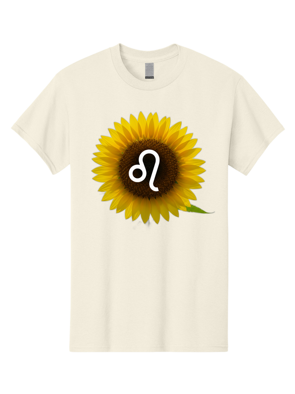 Cancer-Zodiac-Symbol-Sunflower Men'S Graphic Tee, 100% Cotton, Comfortable Casual Summer Wear, Machine Washable, Sunflower With Leo Zodiac Symbol, Astrology Sign, Horoscope, Floral Representation, Vibrant Yellow Petals, Symbolic Astrology, Bae143