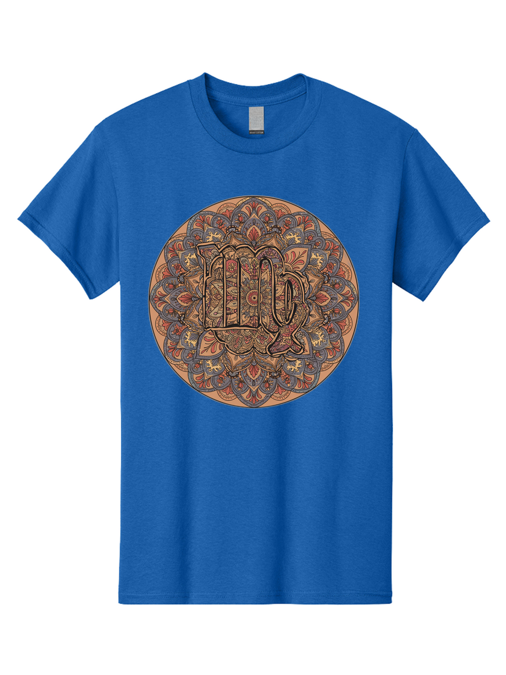 Capricorn-2 Men'S Graphic Tee, 100% Cotton, Comfortable Casual Summer Wear, Machine Washable, Capricorn Zodiac Sign, Intricate Mandala Design, Symbol Of Ambition, Earthy Tones, Mystical Patterns, Astrology Art, Spiritual Symbolism, Bae145