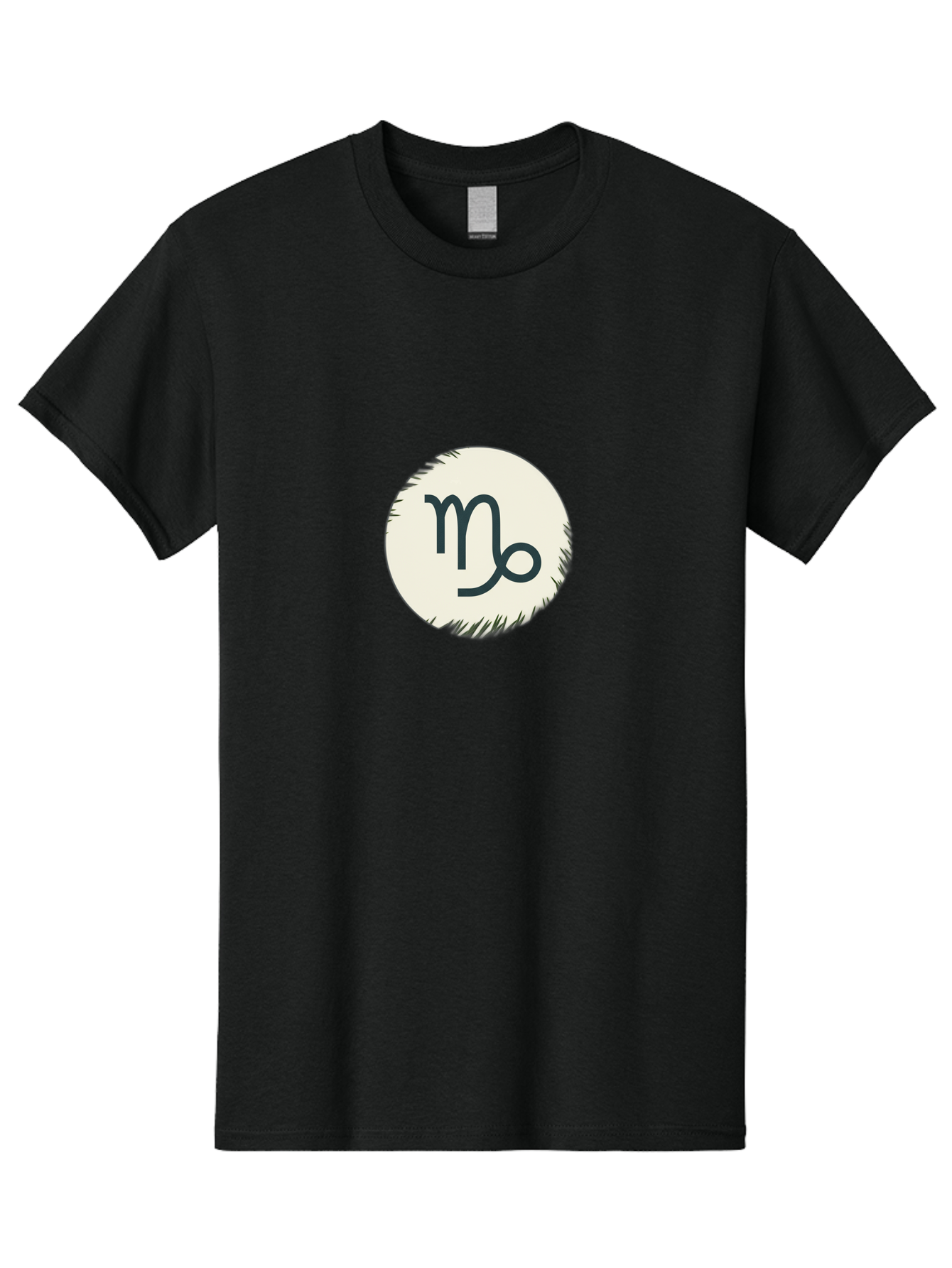 Capricorn-Symbol Men'S Graphic Tee, 100% Cotton, Comfortable Casual Summer Wear, Machine Washable, Capricorn Symbol, Zodiac Sign, Astrology, Star Sign, Horoscope, Mystical Symbols, Esoteric Art, Zodiac Wheel, Mystical Themes Bae147