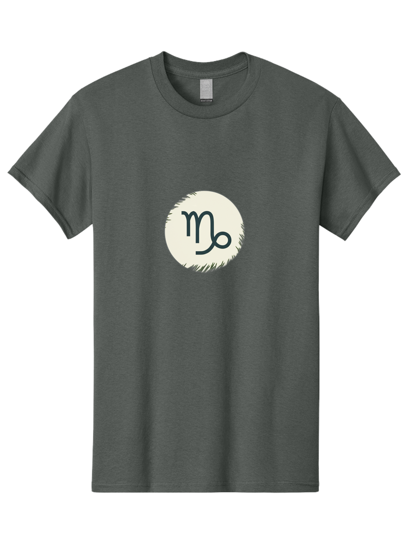 Capricorn-Symbol Men'S Graphic Tee, 100% Cotton, Comfortable Casual Summer Wear, Machine Washable, Capricorn Symbol, Zodiac Sign, Astrology, Star Sign, Horoscope, Mystical Symbols, Esoteric Art, Zodiac Wheel, Mystical Themes Bae147