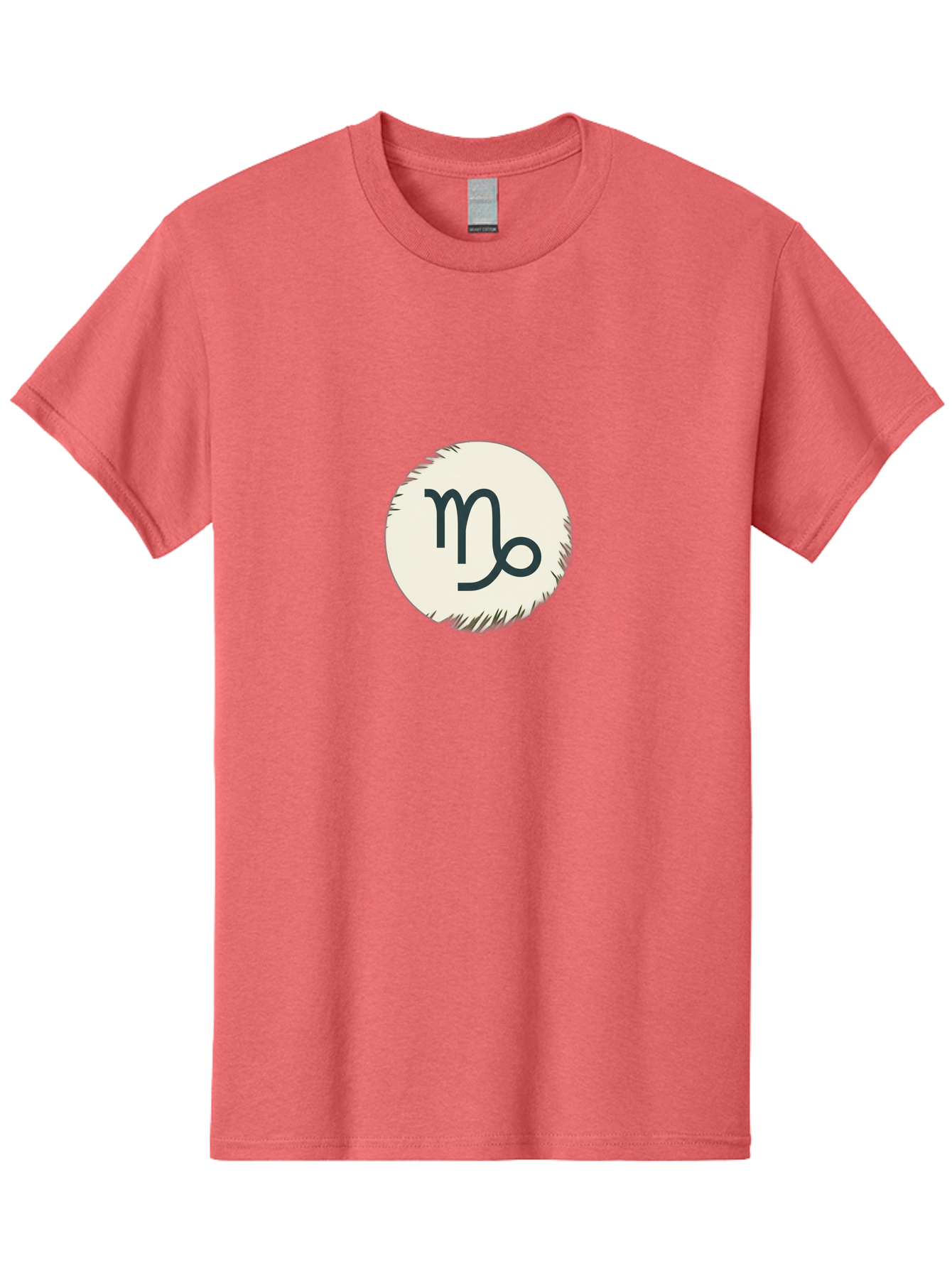 Capricorn-Symbol Men'S Graphic Tee, 100% Cotton, Comfortable Casual Summer Wear, Machine Washable, Capricorn Symbol, Zodiac Sign, Astrology, Star Sign, Horoscope, Mystical Symbols, Esoteric Art, Zodiac Wheel, Mystical Themes Bae147