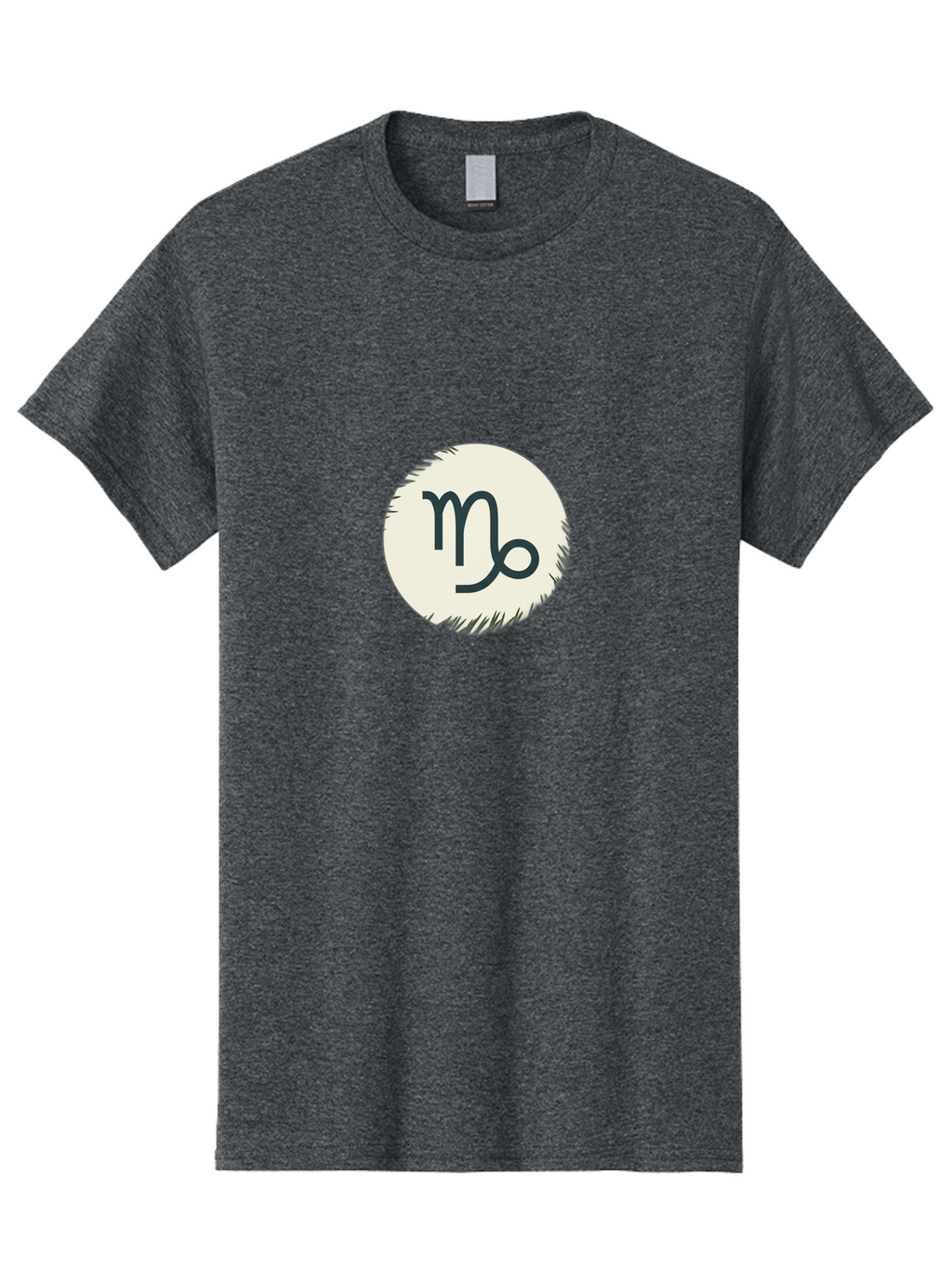 Capricorn-Symbol Men'S Graphic Tee, 100% Cotton, Comfortable Casual Summer Wear, Machine Washable, Capricorn Symbol, Zodiac Sign, Astrology, Star Sign, Horoscope, Mystical Symbols, Esoteric Art, Zodiac Wheel, Mystical Themes Bae147