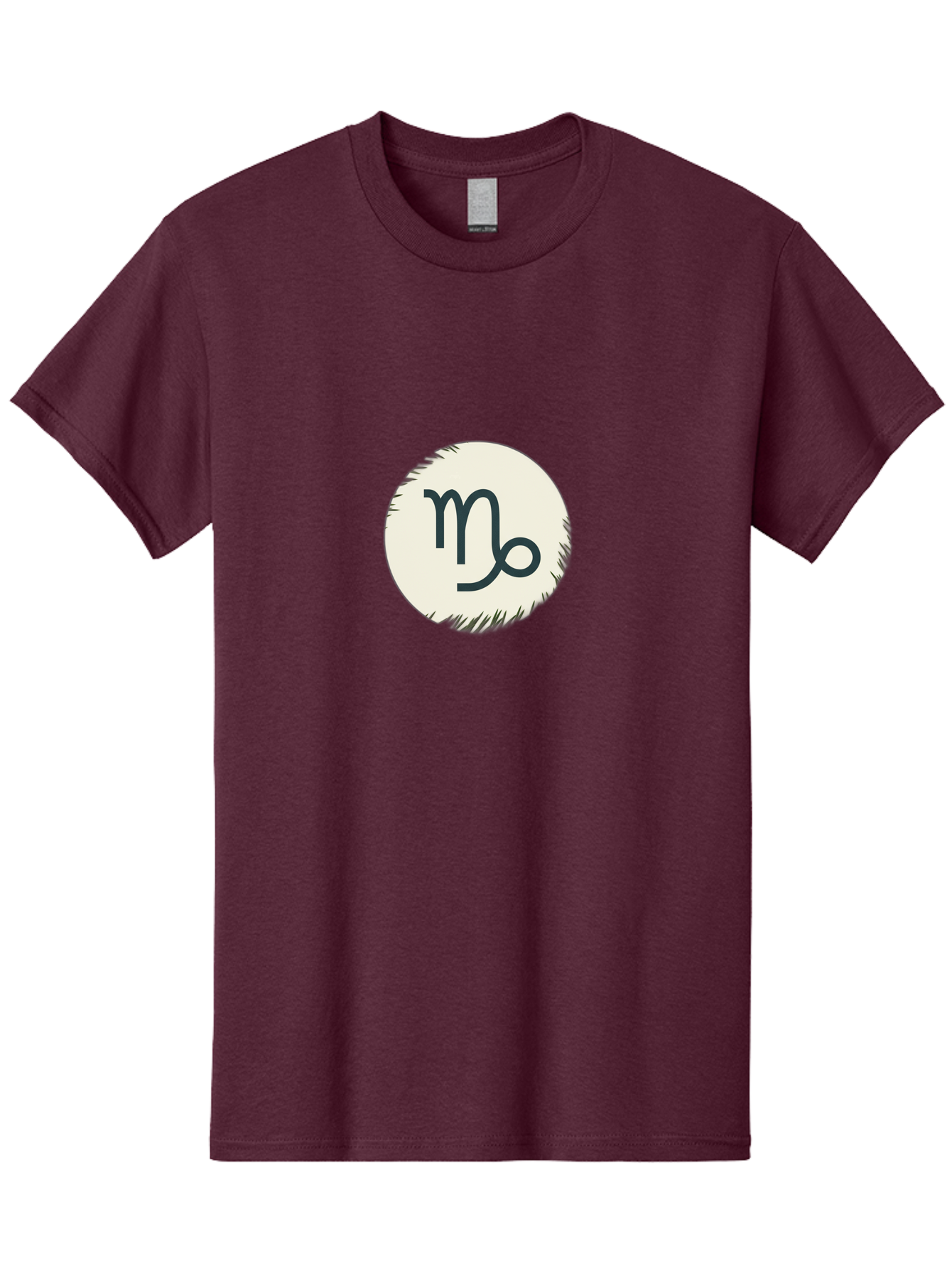 Capricorn-Symbol Men'S Graphic Tee, 100% Cotton, Comfortable Casual Summer Wear, Machine Washable, Capricorn Symbol, Zodiac Sign, Astrology, Star Sign, Horoscope, Mystical Symbols, Esoteric Art, Zodiac Wheel, Mystical Themes Bae147