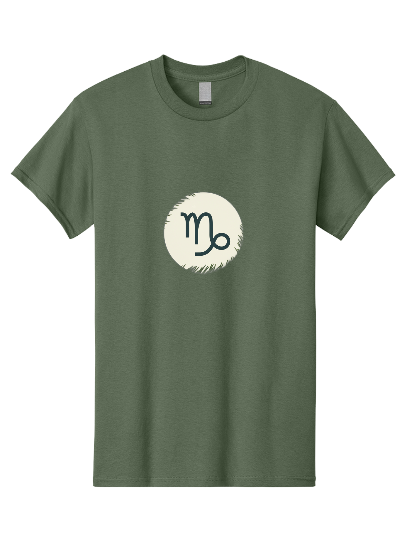 Capricorn-Symbol Men'S Graphic Tee, 100% Cotton, Comfortable Casual Summer Wear, Machine Washable, Capricorn Symbol, Zodiac Sign, Astrology, Star Sign, Horoscope, Mystical Symbols, Esoteric Art, Zodiac Wheel, Mystical Themes Bae147