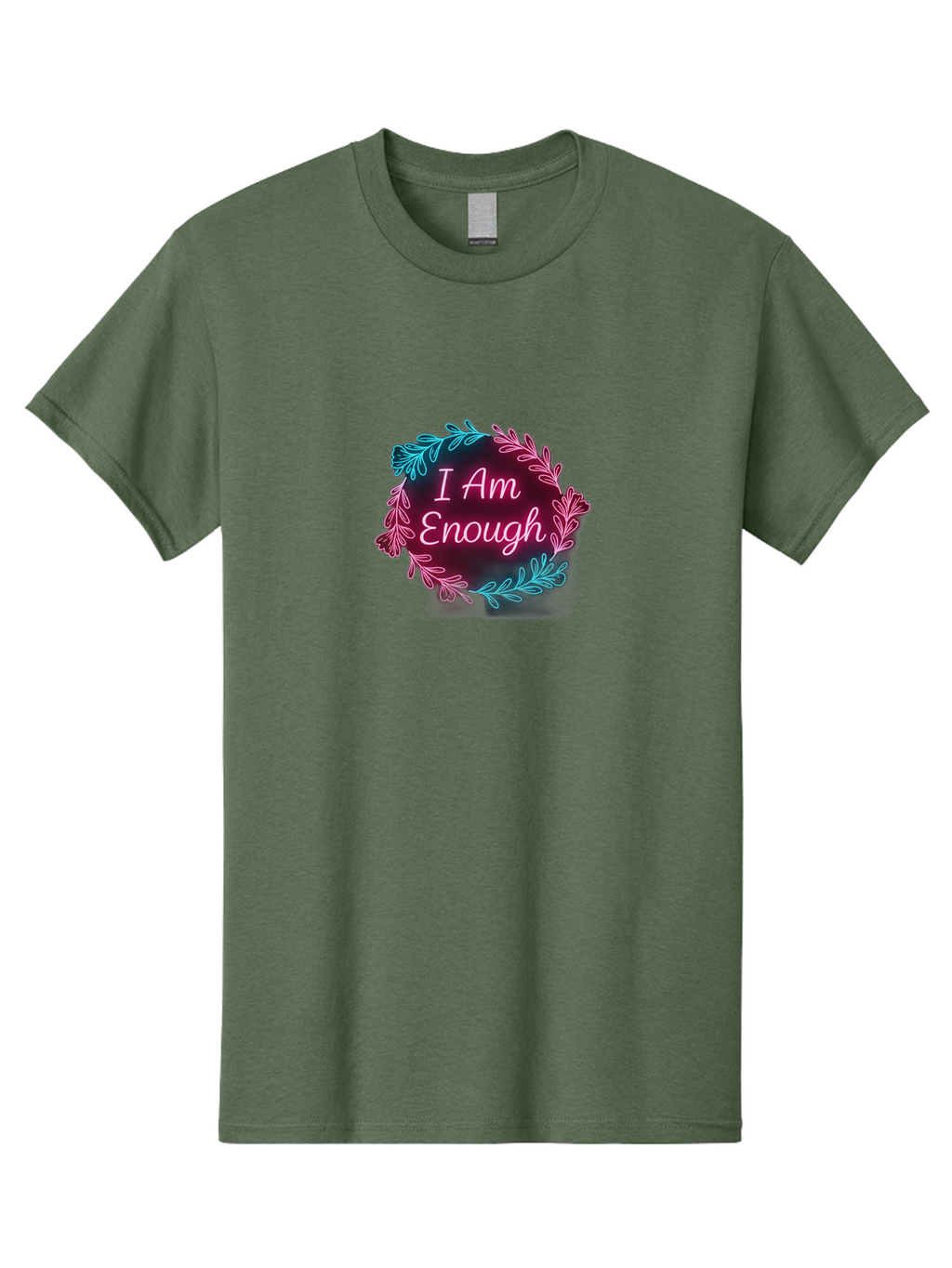 I-Am-Enough-2 Men'S Graphic Tee, 100% Cotton, Comfortable Casual Summer Wear, Machine Washable, Empowerment Message, Motivational Quote, Self Love, Personal Growth, Positive Affirmation, Inspirational Words, Mental Wellness, I Am Enough Bae206