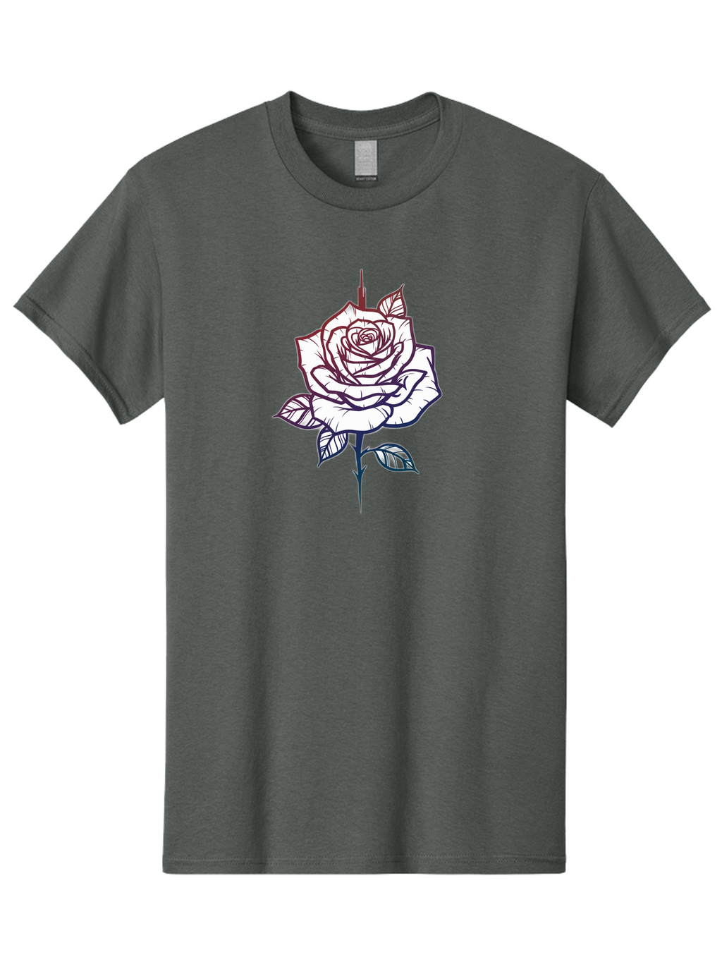 Rose-1 Men'S Graphic Tee, 100% Cotton, Comfortable Casual Summer Wear, Machine Washable, Black And White Rose Illustration, Tattoo Style Rose, Minimalist Design, Elegant Floral Art, Dark Linework, Rose Silhouette, Simple Yet Striking Bae257