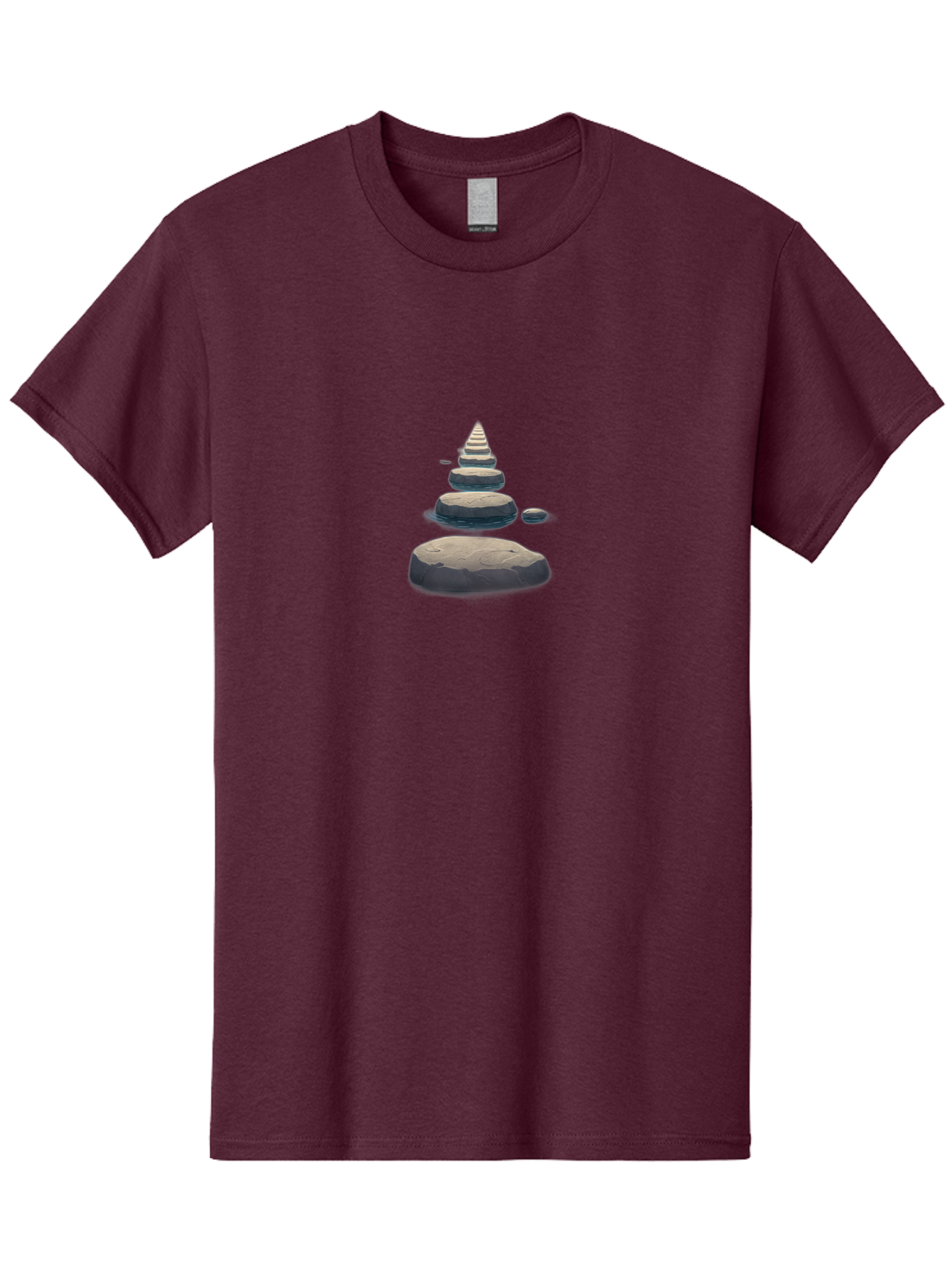 Stones Men'S Graphic Tee, 100% Cotton, Comfortable Casual Summer Wear, Machine Washable, Stone Pathway, Stepping Stones, Minimalist Design, Balanced Composition, Serene Atmosphere, Layered Stones, Modern Aesthetic, Calm Vibe, Natural Elements, Bae287