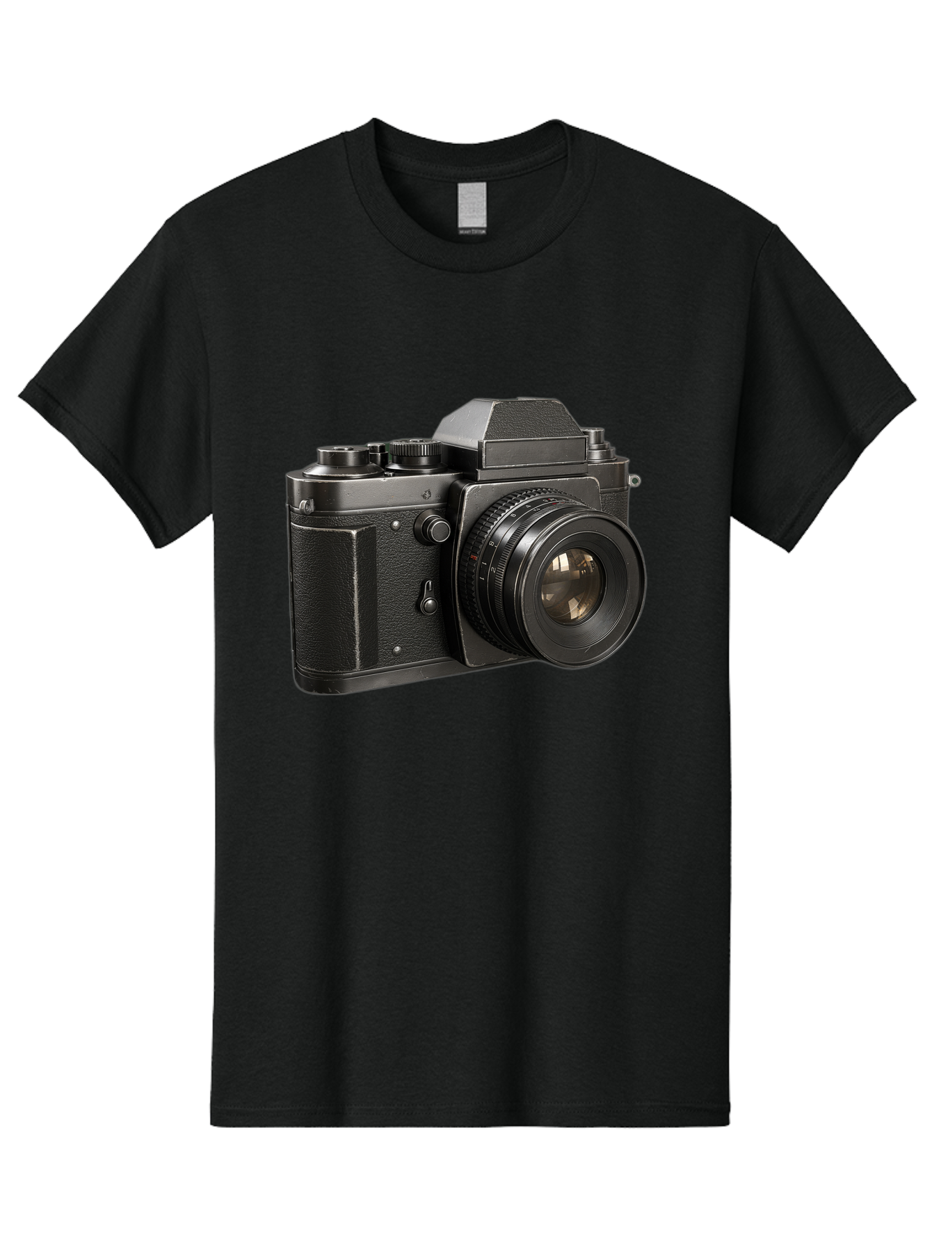 35Mm-Film-Camera Men'S Graphic Tee, 100% Cotton, Comfortable Casual Summer Wear, Machine Washable, Vintage Camera, Retro Photography, Classic Camera Design, Black Camera Body, Camera Lens, Photography Equipment, Analog Camera, Film Camera, Bae346
