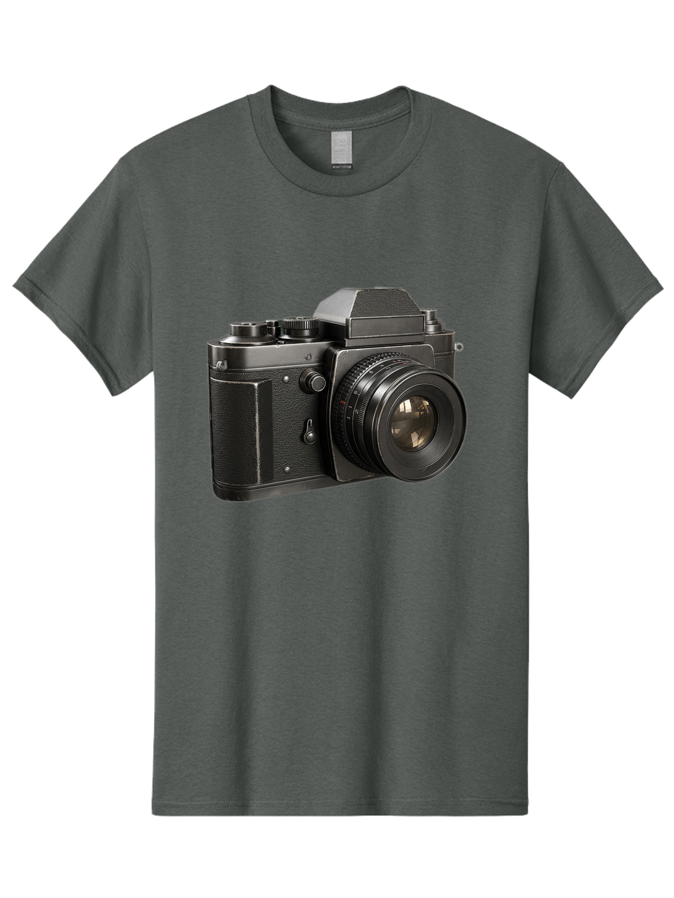 35Mm-Film-Camera Men'S Graphic Tee, 100% Cotton, Comfortable Casual Summer Wear, Machine Washable, Vintage Camera, Retro Photography, Classic Camera Design, Black Camera Body, Camera Lens, Photography Equipment, Analog Camera, Film Camera, Bae346