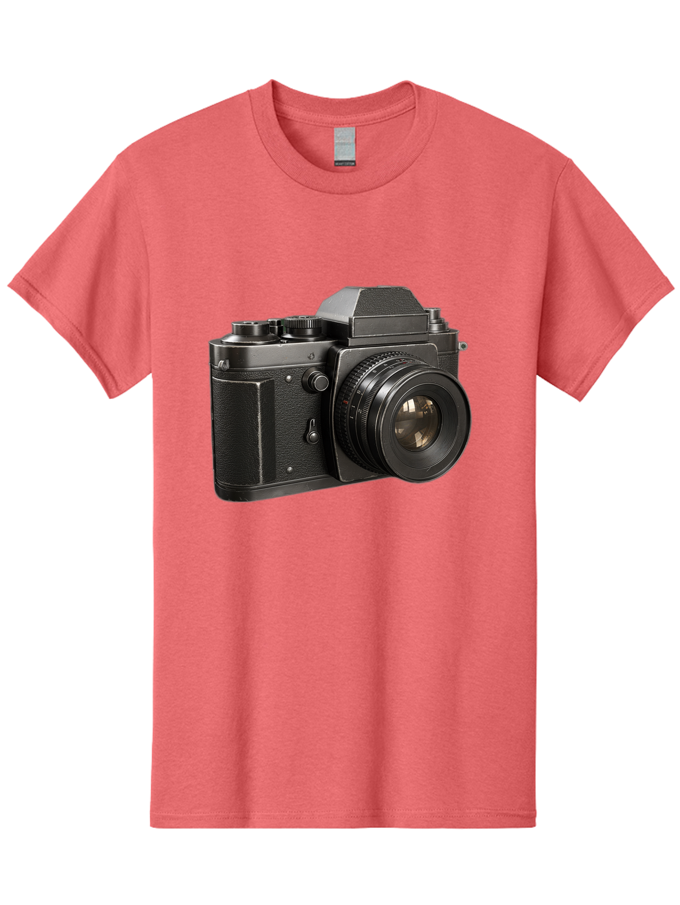 35Mm-Film-Camera Men'S Graphic Tee, 100% Cotton, Comfortable Casual Summer Wear, Machine Washable, Vintage Camera, Retro Photography, Classic Camera Design, Black Camera Body, Camera Lens, Photography Equipment, Analog Camera, Film Camera, Bae346