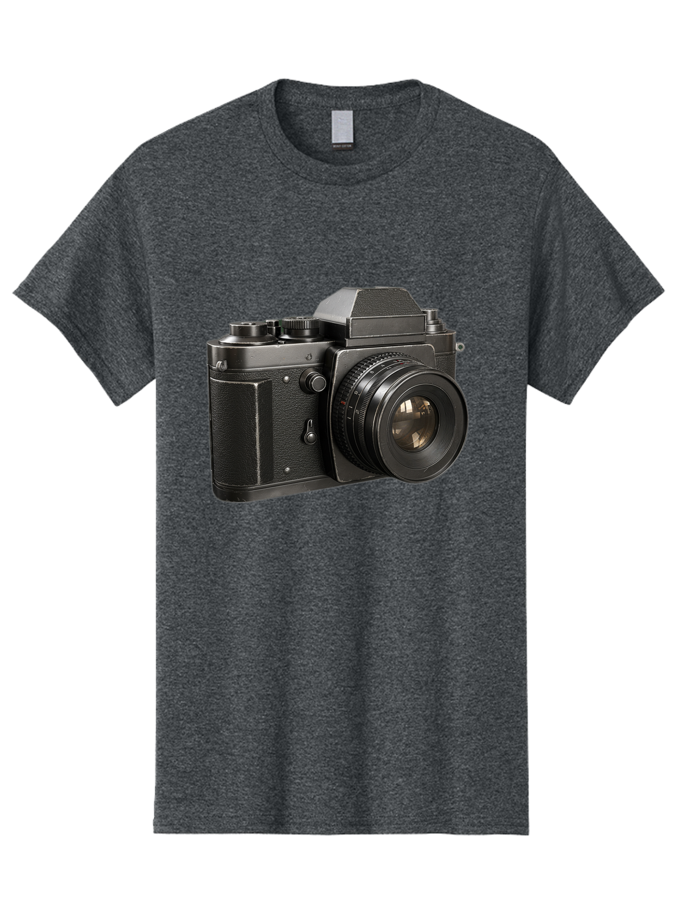 35Mm-Film-Camera Men'S Graphic Tee, 100% Cotton, Comfortable Casual Summer Wear, Machine Washable, Vintage Camera, Retro Photography, Classic Camera Design, Black Camera Body, Camera Lens, Photography Equipment, Analog Camera, Film Camera, Bae346