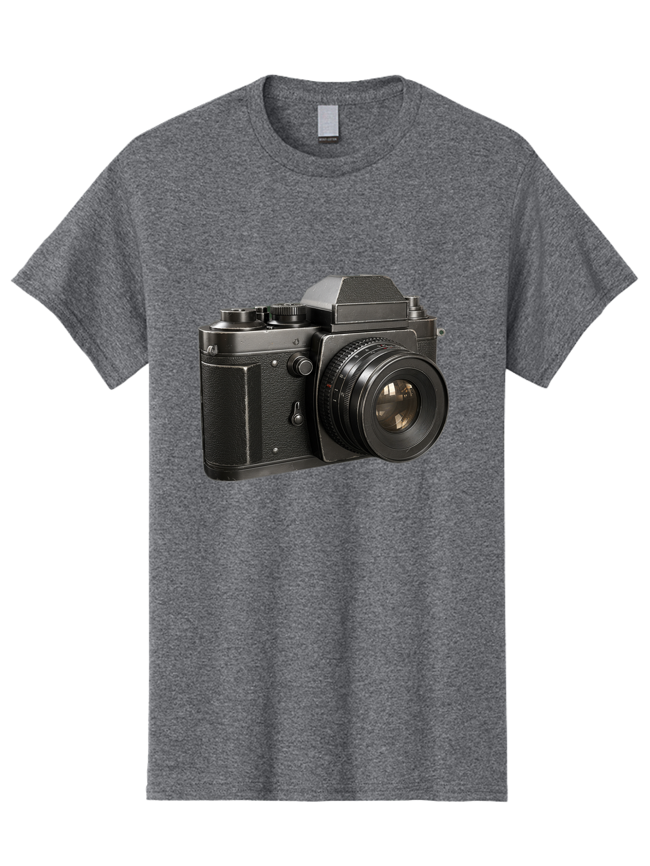 35Mm-Film-Camera Men'S Graphic Tee, 100% Cotton, Comfortable Casual Summer Wear, Machine Washable, Vintage Camera, Retro Photography, Classic Camera Design, Black Camera Body, Camera Lens, Photography Equipment, Analog Camera, Film Camera, Bae346