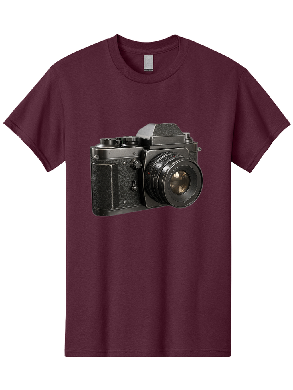 35Mm-Film-Camera Men'S Graphic Tee, 100% Cotton, Comfortable Casual Summer Wear, Machine Washable, Vintage Camera, Retro Photography, Classic Camera Design, Black Camera Body, Camera Lens, Photography Equipment, Analog Camera, Film Camera, Bae346