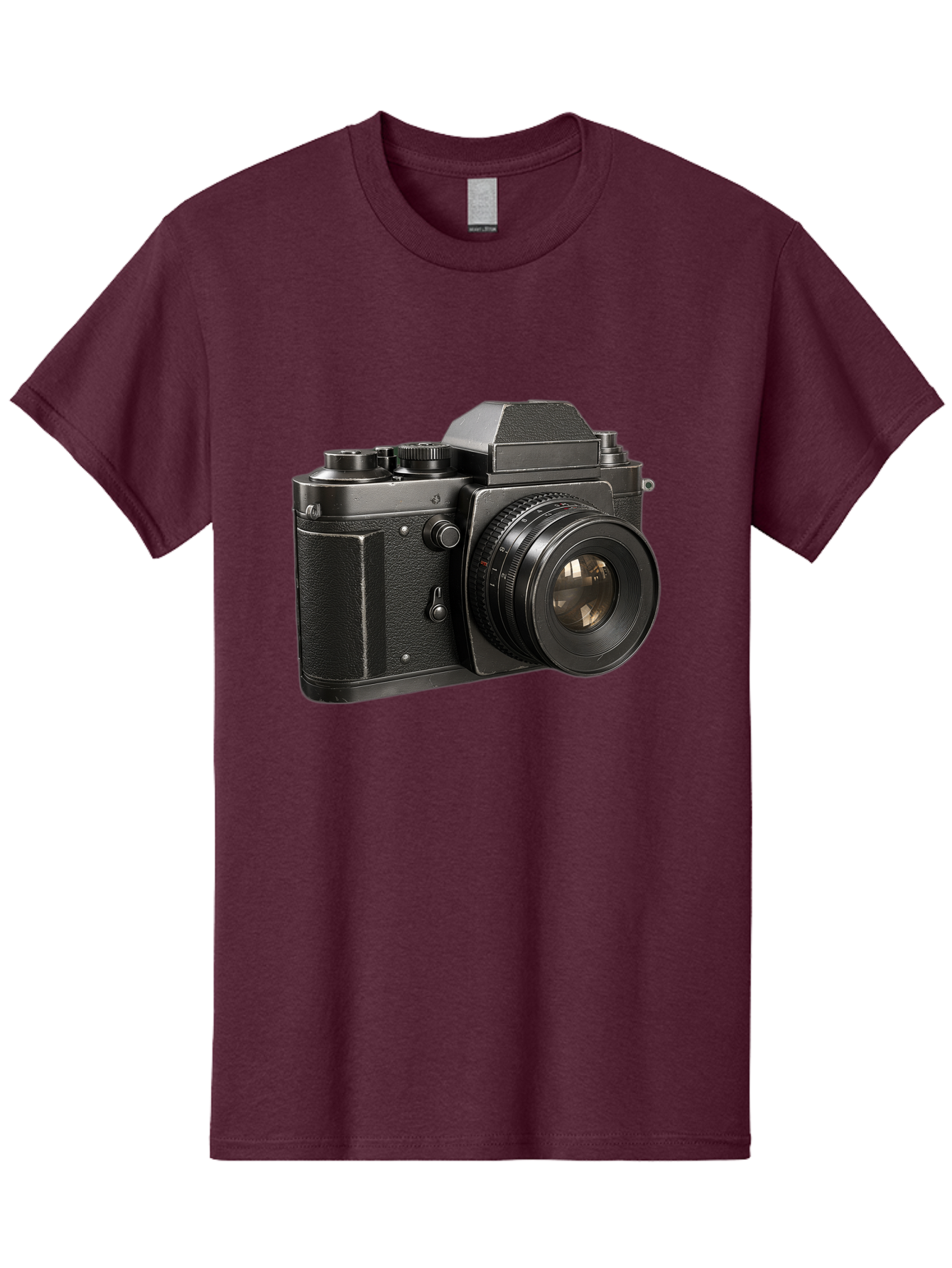 35Mm-Film-Camera Men'S Graphic Tee, 100% Cotton, Comfortable Casual Summer Wear, Machine Washable, Vintage Camera, Retro Photography, Classic Camera Design, Black Camera Body, Camera Lens, Photography Equipment, Analog Camera, Film Camera, Bae346