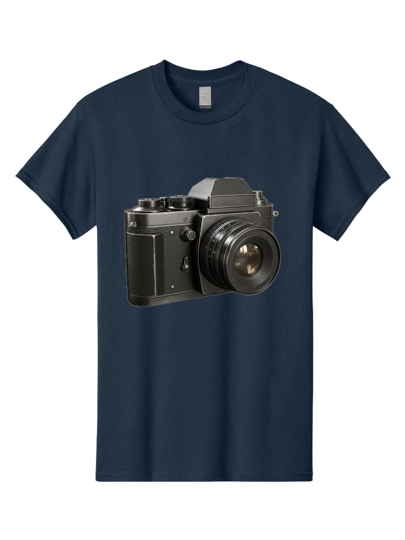 35Mm-Film-Camera Men'S Graphic Tee, 100% Cotton, Comfortable Casual Summer Wear, Machine Washable, Vintage Camera, Retro Photography, Classic Camera Design, Black Camera Body, Camera Lens, Photography Equipment, Analog Camera, Film Camera, Bae346