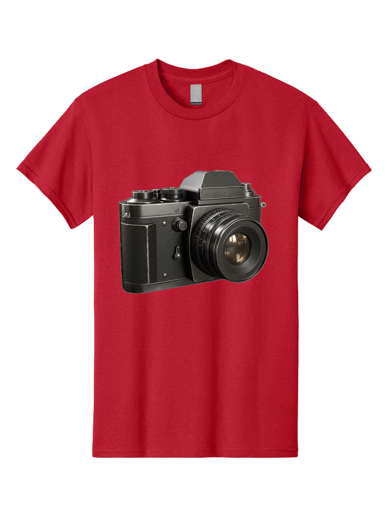 35Mm-Film-Camera Men'S Graphic Tee, 100% Cotton, Comfortable Casual Summer Wear, Machine Washable, Vintage Camera, Retro Photography, Classic Camera Design, Black Camera Body, Camera Lens, Photography Equipment, Analog Camera, Film Camera, Bae346