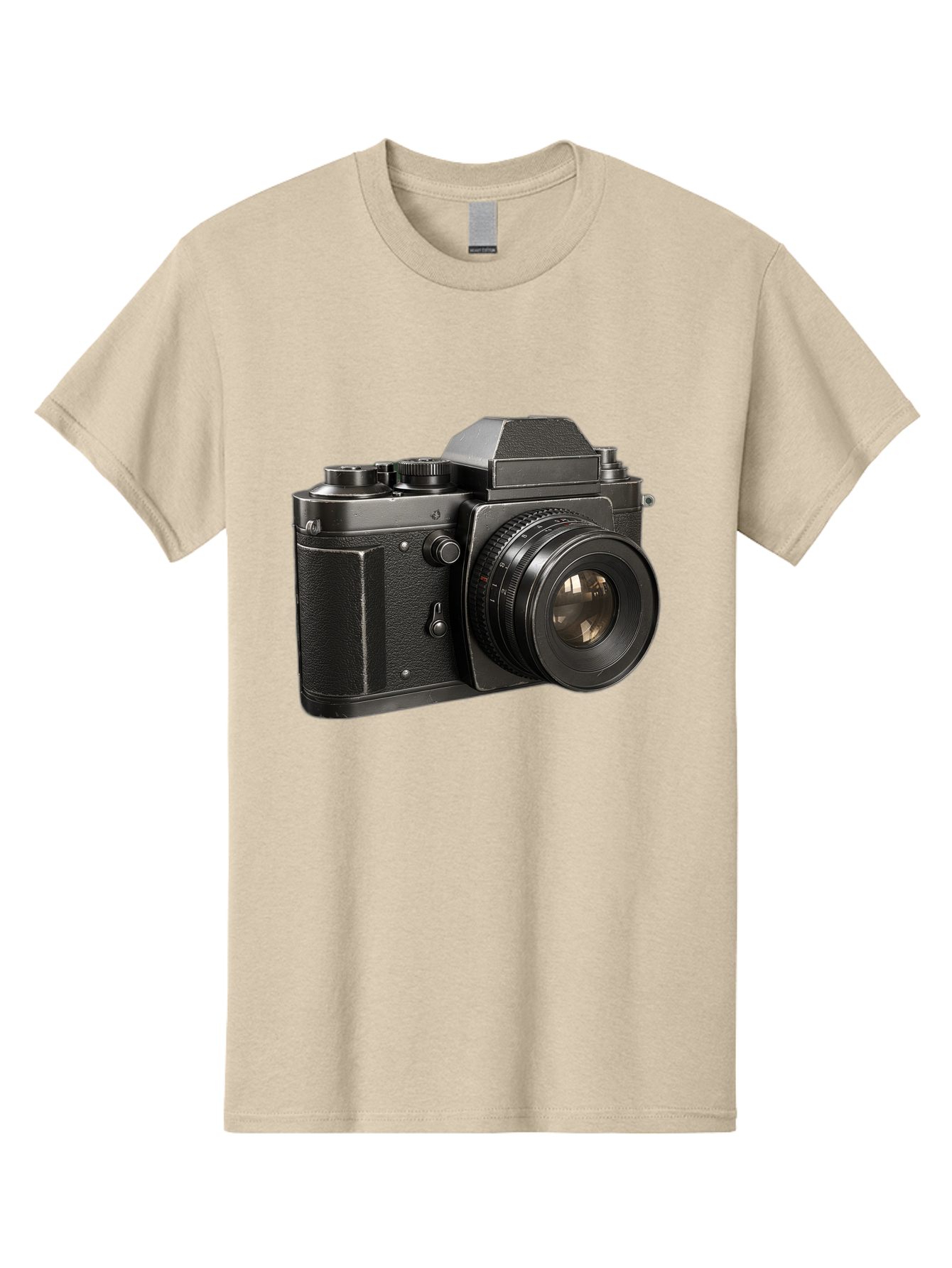 35Mm-Film-Camera Men'S Graphic Tee, 100% Cotton, Comfortable Casual Summer Wear, Machine Washable, Vintage Camera, Retro Photography, Classic Camera Design, Black Camera Body, Camera Lens, Photography Equipment, Analog Camera, Film Camera, Bae346