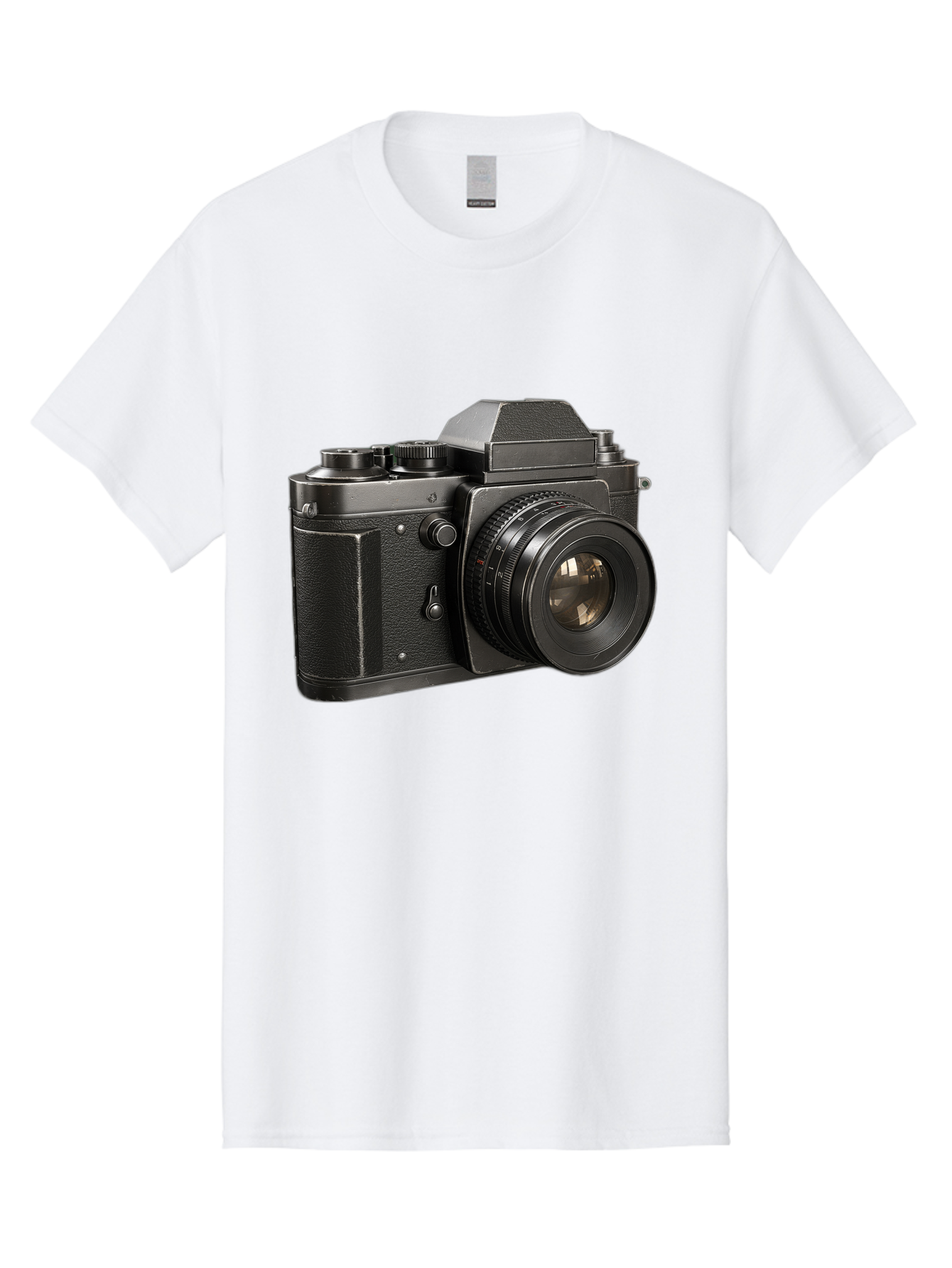 35Mm-Film-Camera Men'S Graphic Tee, 100% Cotton, Comfortable Casual Summer Wear, Machine Washable, Vintage Camera, Retro Photography, Classic Camera Design, Black Camera Body, Camera Lens, Photography Equipment, Analog Camera, Film Camera, Bae346