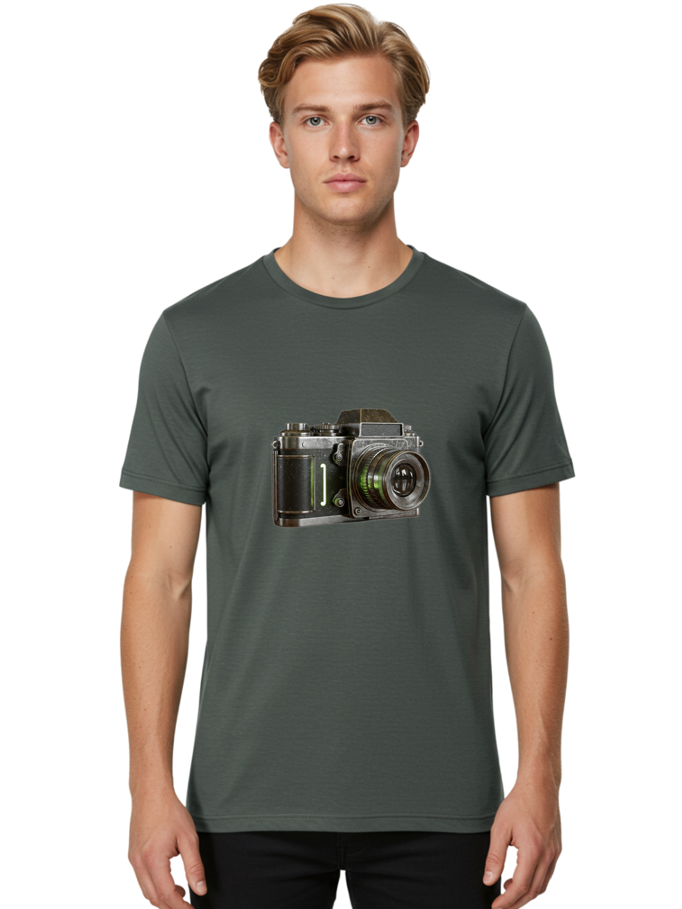 Camera-3 Men'S Graphic Tee, 100% Cotton, Comfortable Casual Summer Wear, Machine Washable, Vintage Camera, Old Camera, Classic Photography, Retro Technology, Film Camera, Antique Device, Nostalgic Photography, Camera Lens, Bae368