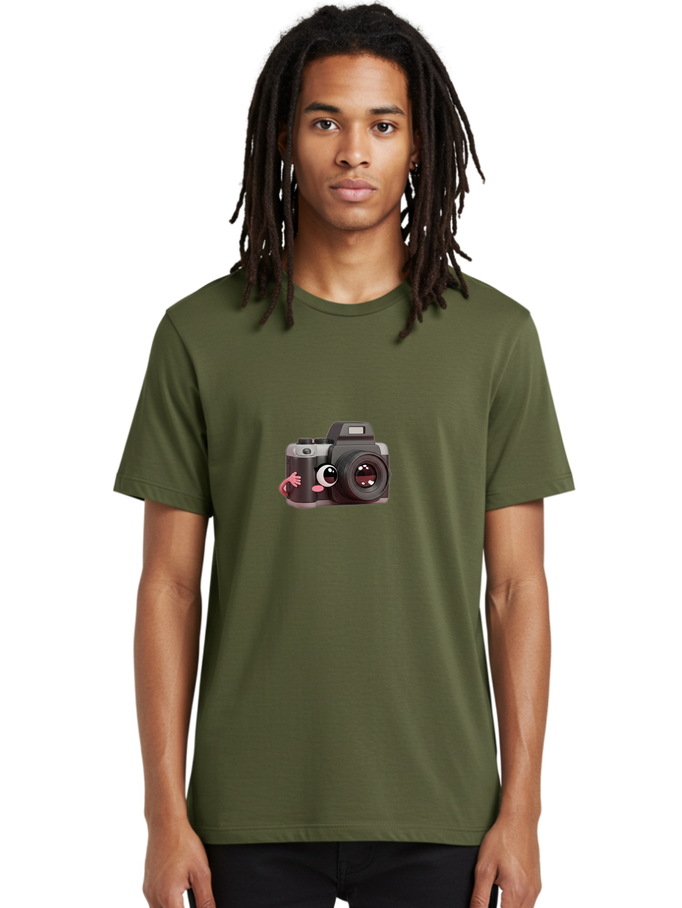 Cartoon-Camera Men'S Graphic Tee, 100% Cotton, Comfortable Casual Summer Wear, Machine Washable, Cartoon Camera, Digital Photography, Camera Character, Photography Equipment, Cute Camera, Camera Illustration, Camera Graphics, Photography Icon Bae387