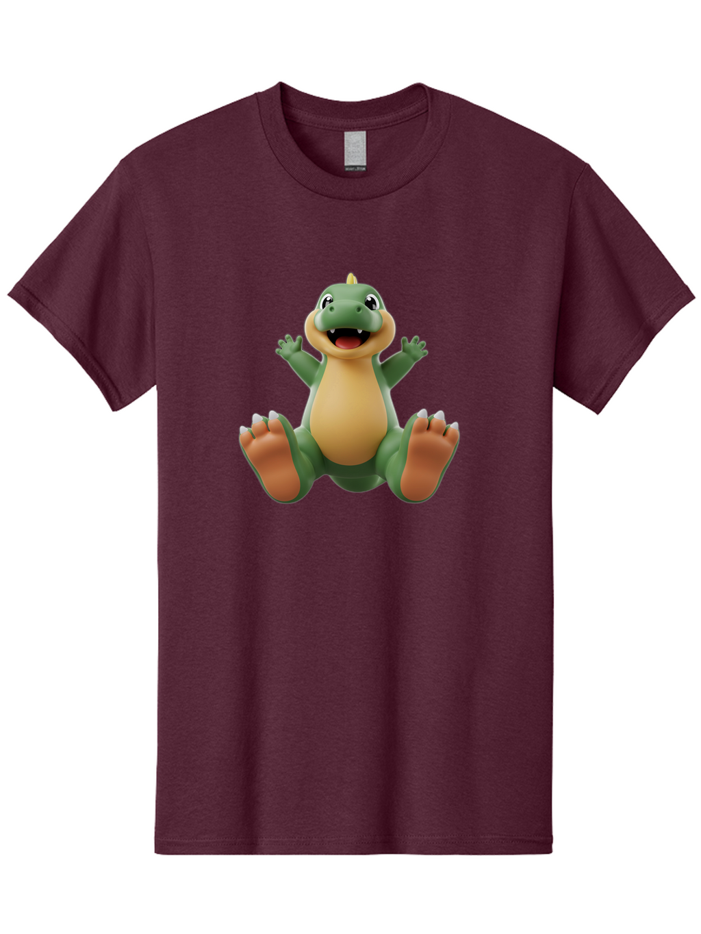 Crocodile Men'S Graphic Tee, 100% Cotton, Comfortable Casual Summer Wear, Machine Washable, Cartoon Crocodile, Green And Tan Reptile, Cute And Friendly, Jumping In The Air, Happy Expression, Cartoon Character, Animated Animal Bae417