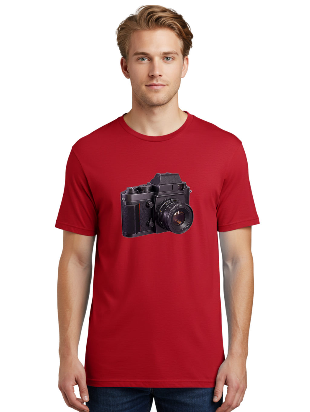 Dac-Camera Men'S Graphic Tee, 100% Cotton, Comfortable Casual Summer Wear, Machine Washable, 50Mm F/1.4 Lens, Camera Equipment, Professional Photography, Slr Camera, Photography Gear, Lens Aperture Bae432