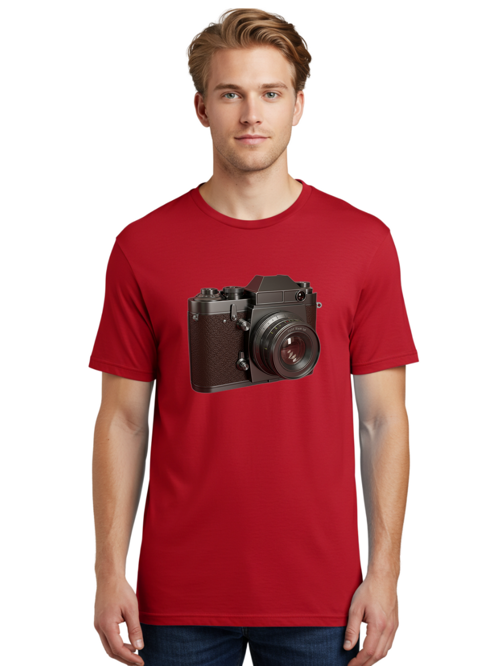 Leica-M6-1 Men'S Graphic Tee, 100% Cotton, Comfortable Casual Summer Wear, Machine Washable, Vintage Camera, Leica M6, Film Photography, Photography Equipment, Classic Design, Retro Style, Photography Gear, Camera Body, 35Mm Film Bae484