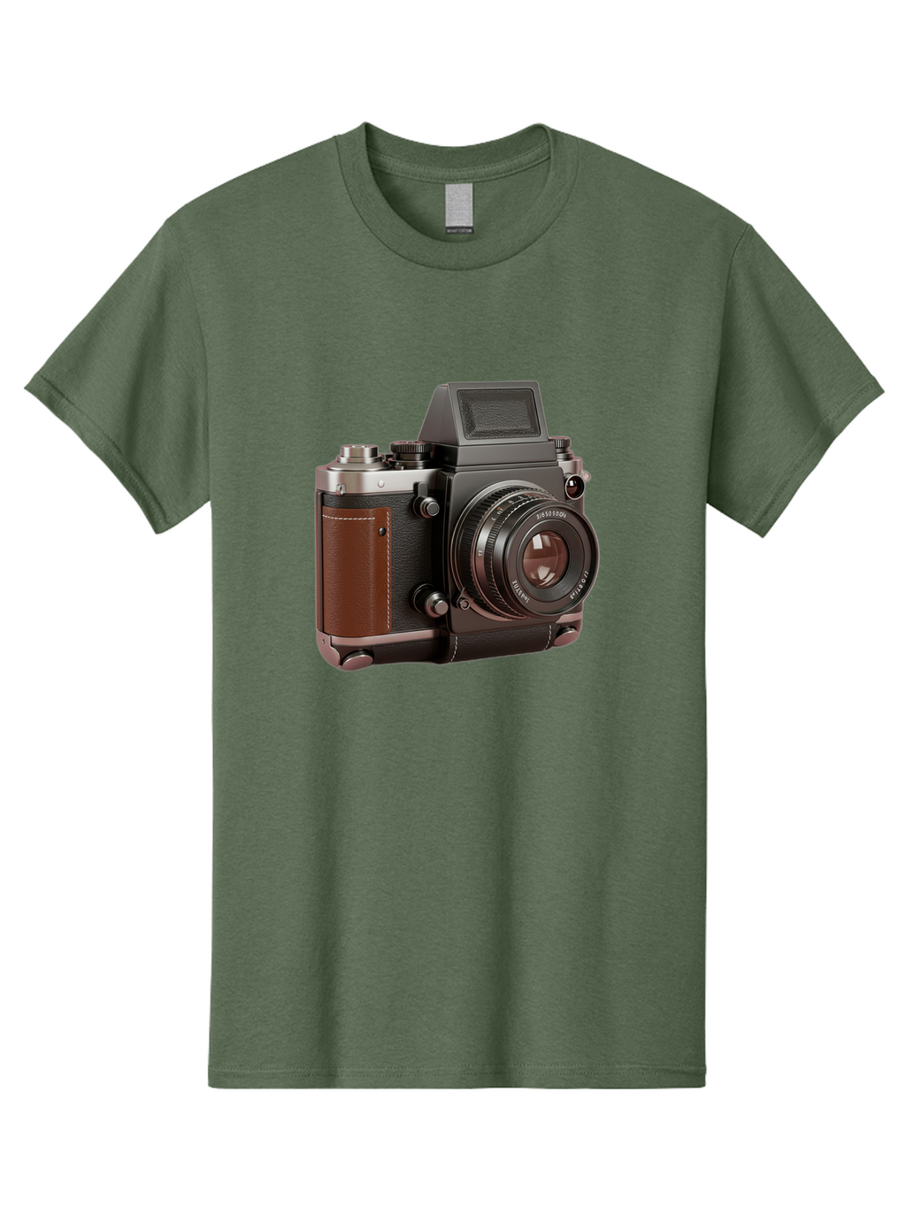 Mamiya-Sekor-50Mm-F-1-7-Lens-On-Camera-Body Men'S Graphic Tee, 100% Cotton, Comfortable Casual Summer Wear, Machine Washable, Hasselblad 500C Camera, Medium Format Camera, Hasselblad Lens, Photography Equipment, Vintage Camera, Classic Design, Bae489